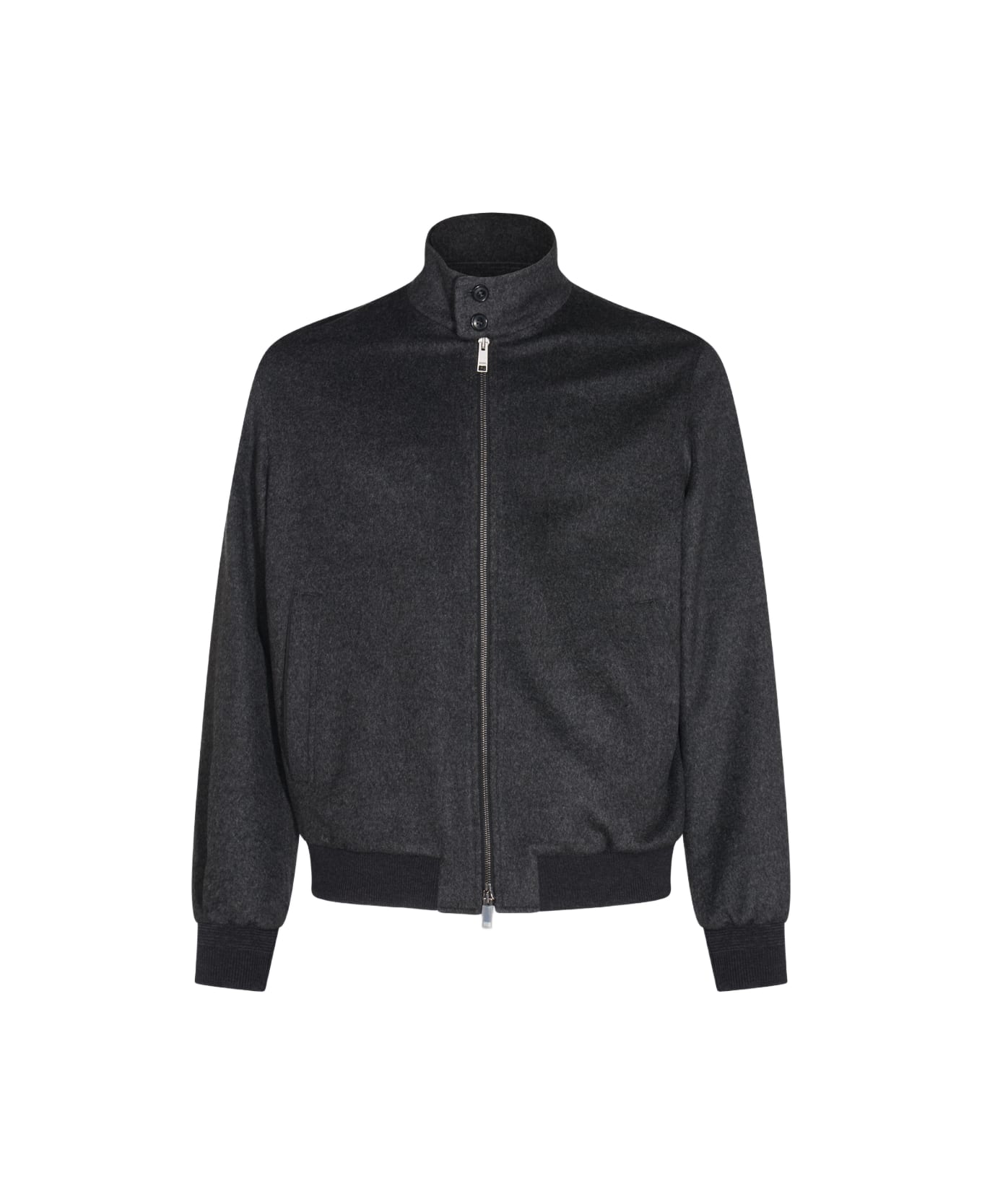 Zegna Dark Grey Wool Casual Jacket - Grey