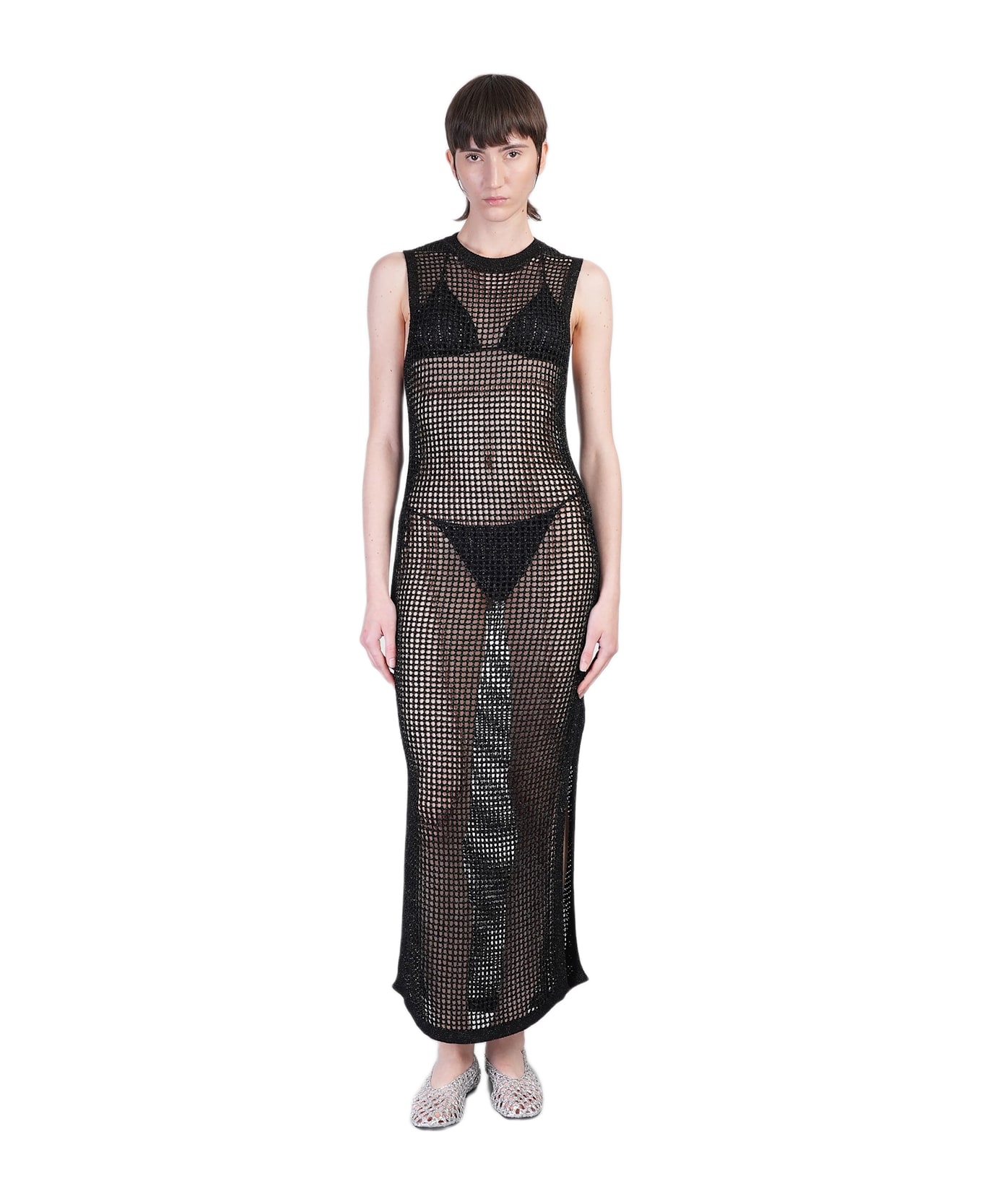 MC2 Saint Barth Eileen Long Dress In Black Viscose - black