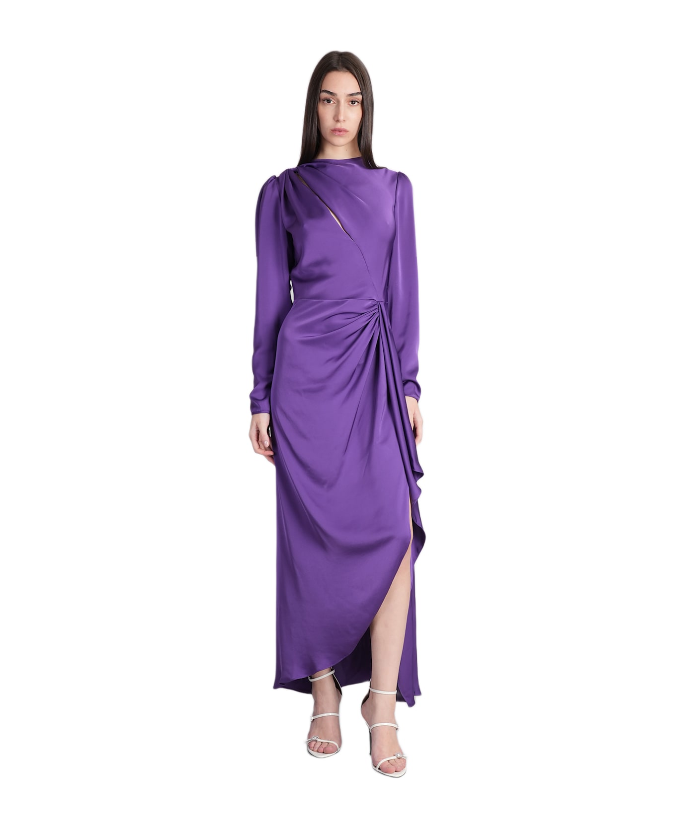 Costarellos Anina Dress Woman In Viola Polyester - Viola