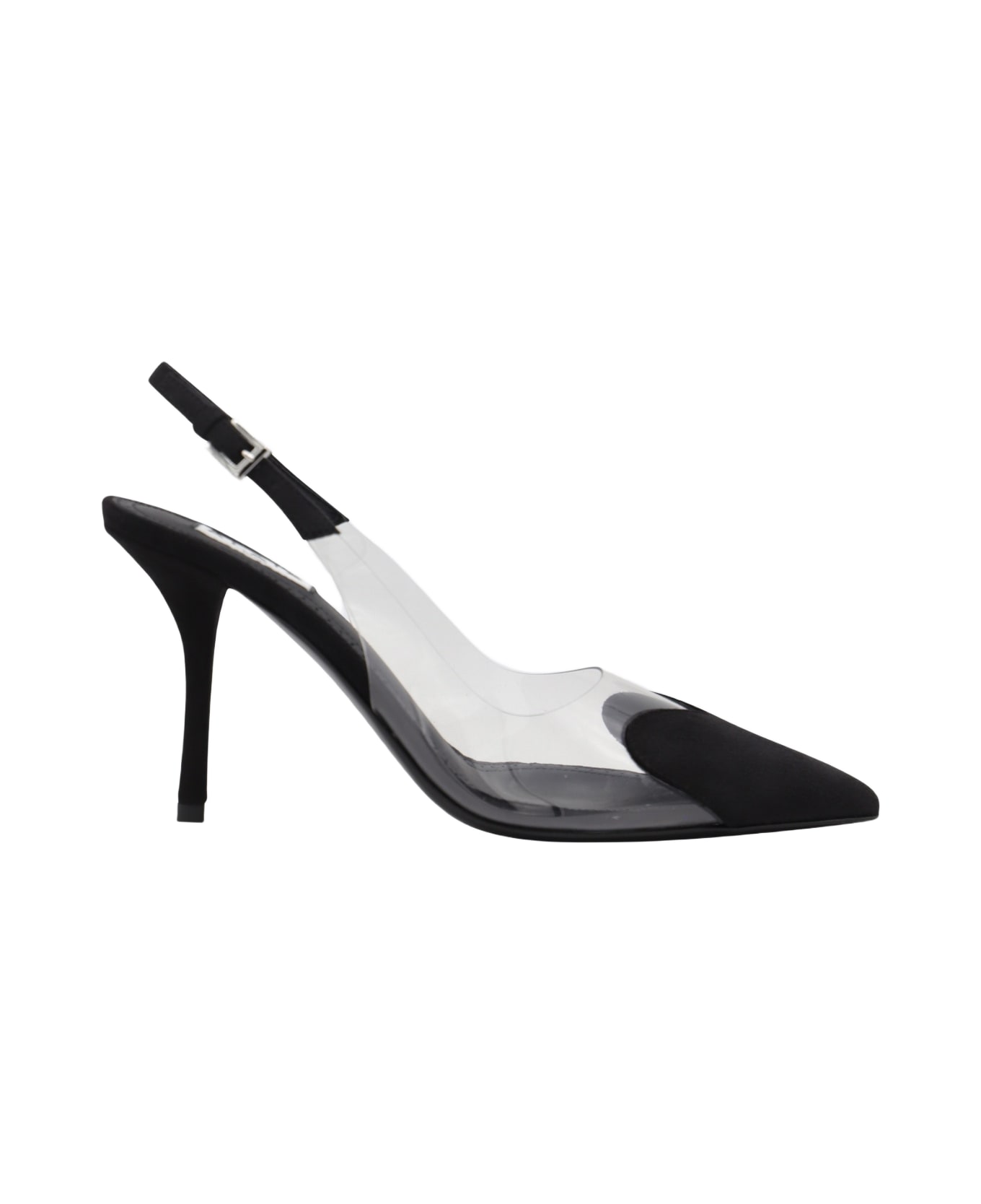 Alaia Black Leather Le Coeur Pumps - Black