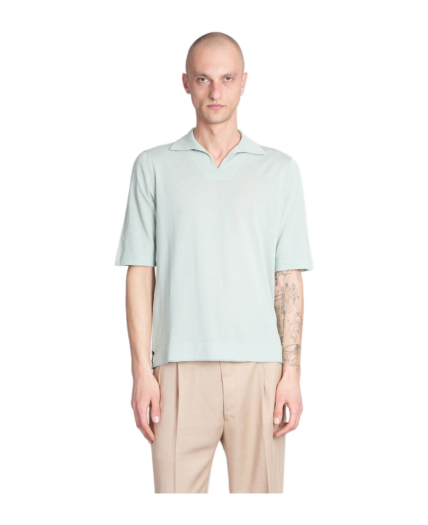 Ballantyne Polo In Green Cotton - green