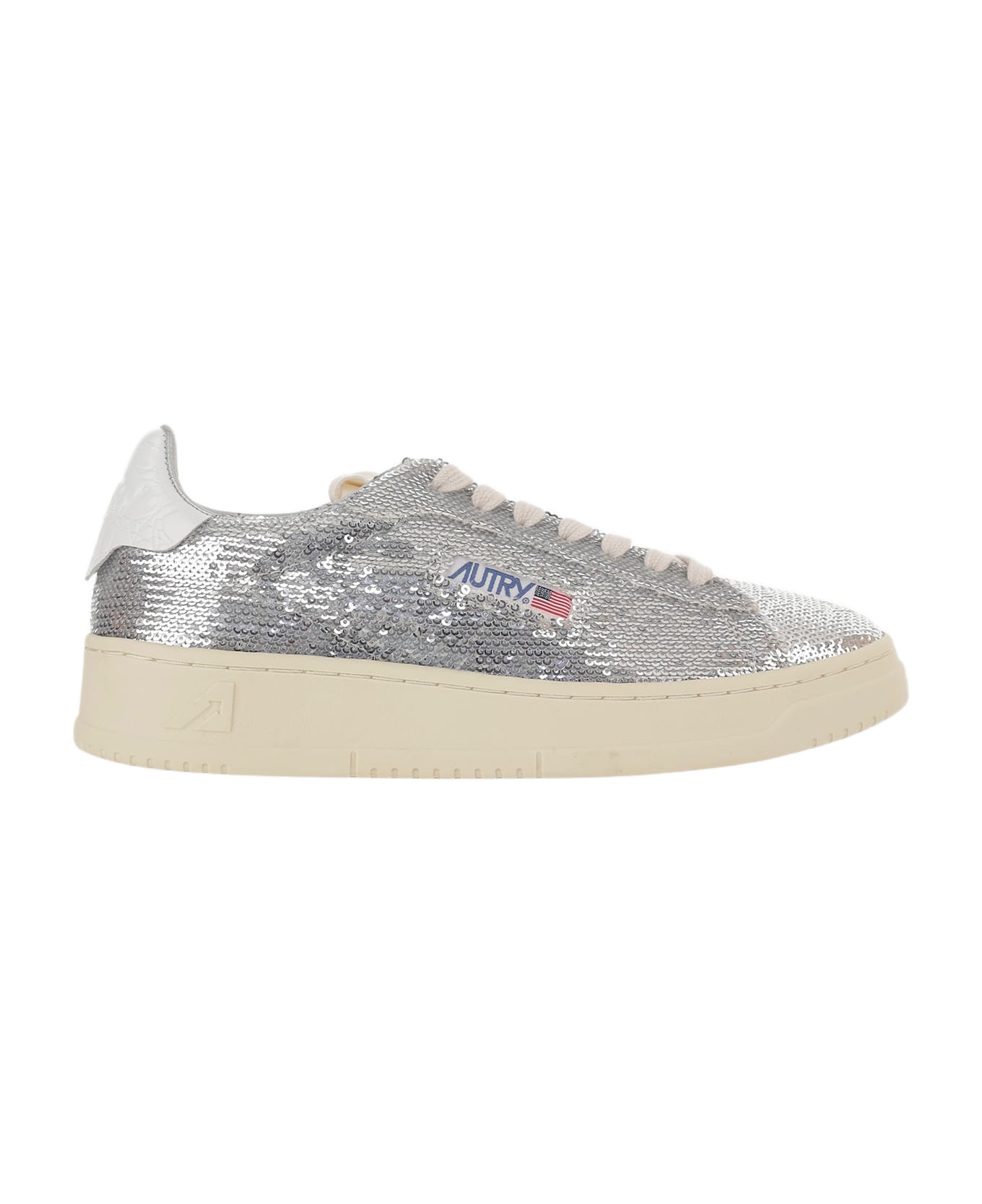 Autry Dallas Low Sparkling Sneakers - Silver