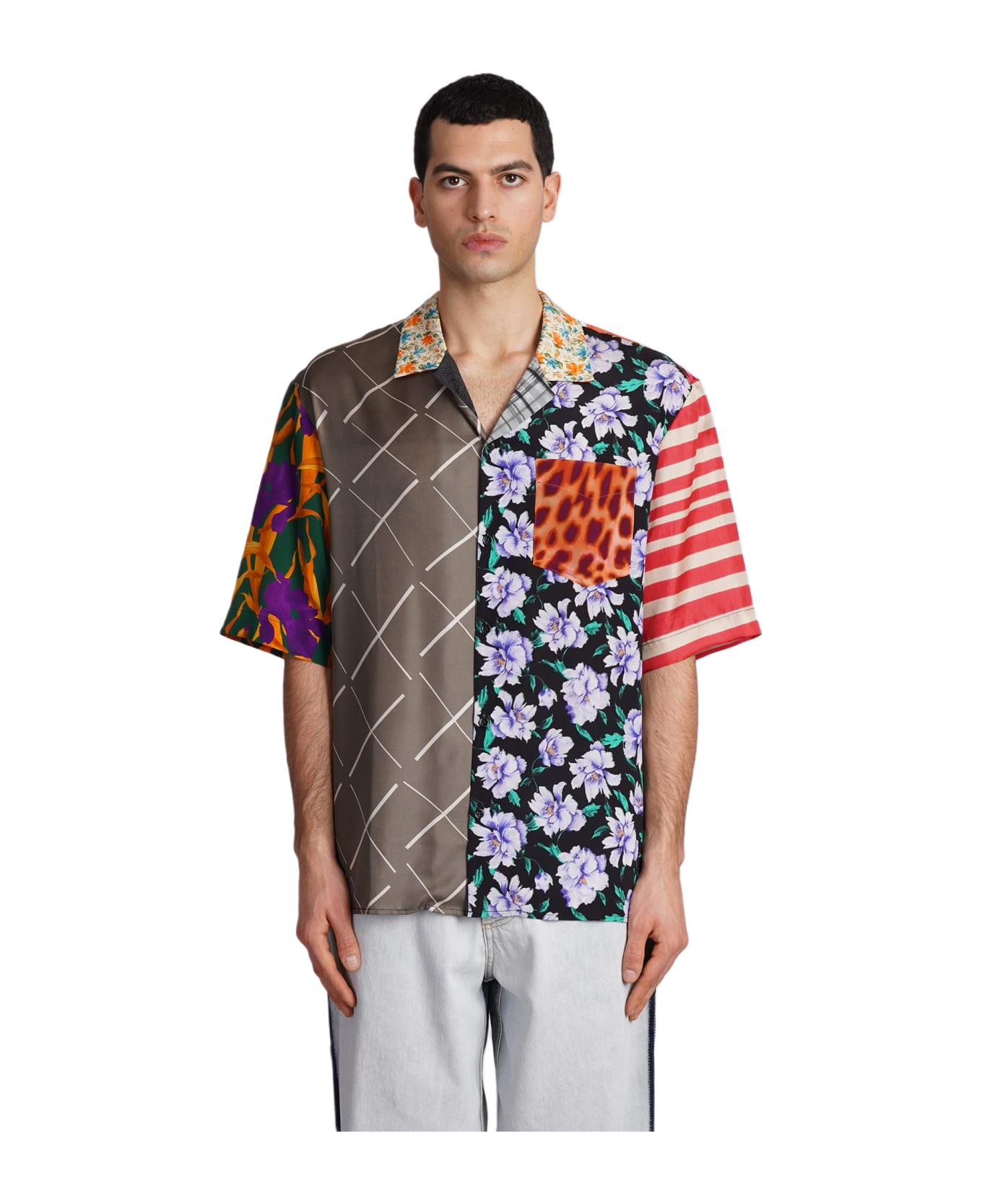 Marine Serre Shirt In Multicolor Silk - multicolor シャツ