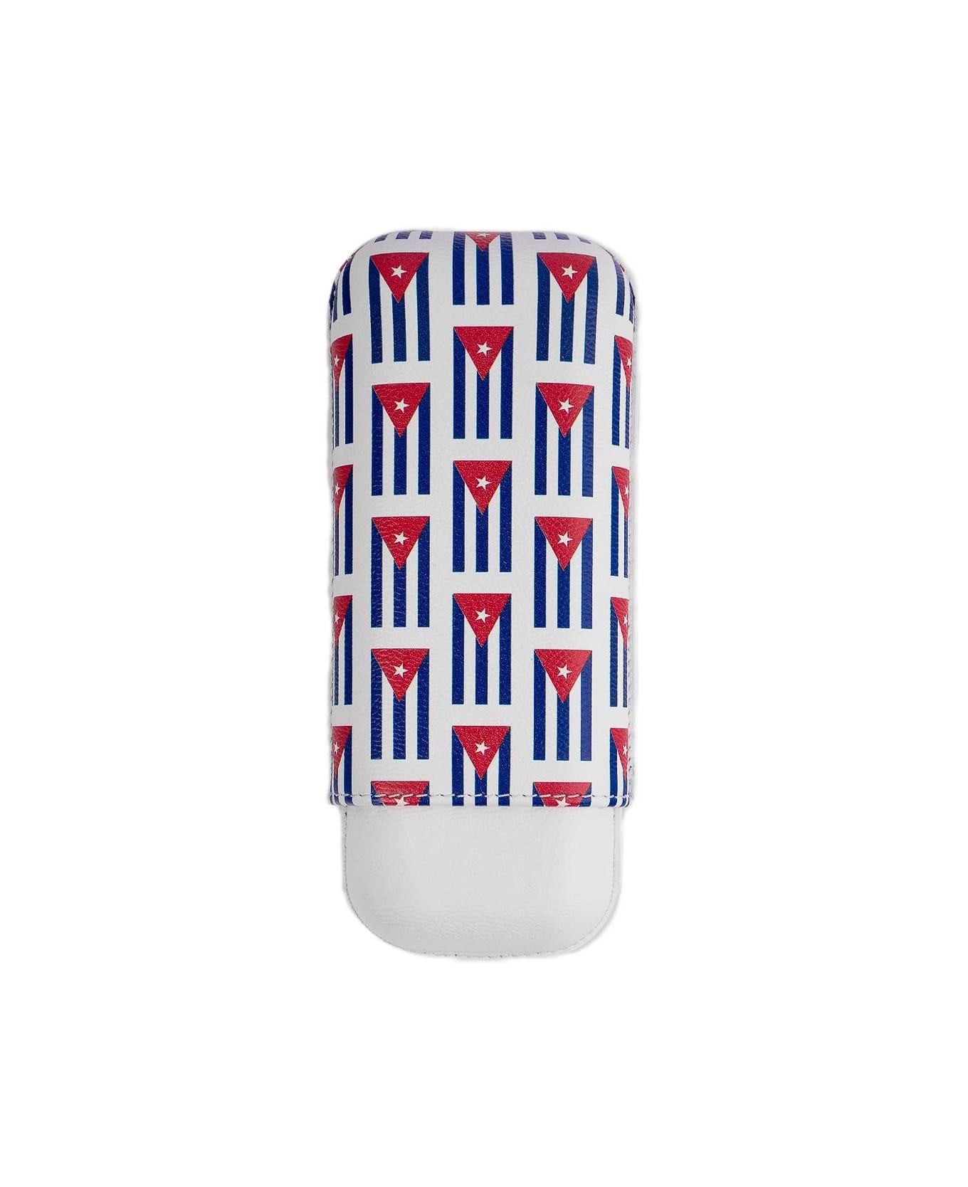Larusmiani Cigar Holder Cuban Flag  - White