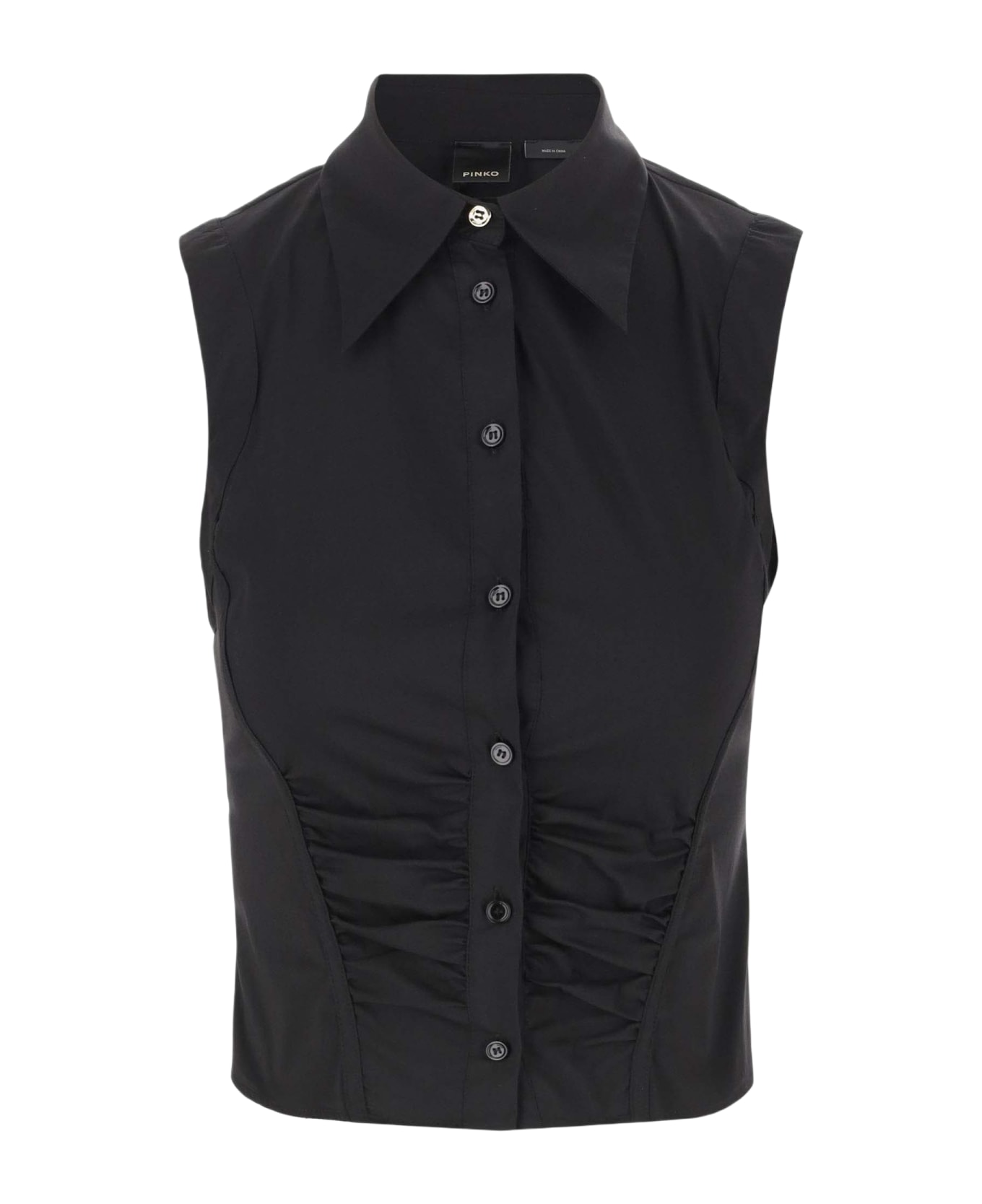 Pinko Cotton Blend Shirt - Black シャツ