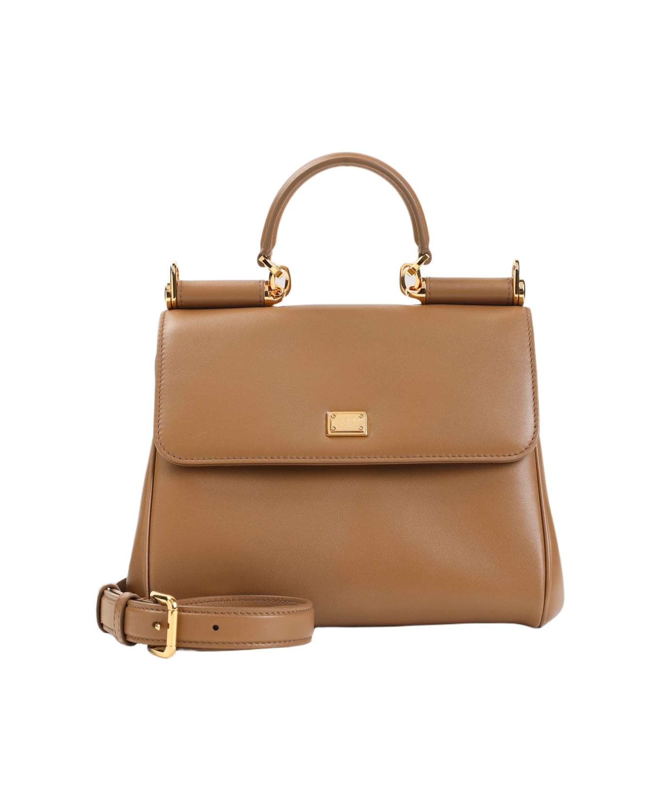 Dolce & Gabbana Sicily Soft Calf Leather Handbag - Caramello ショルダーバッグ