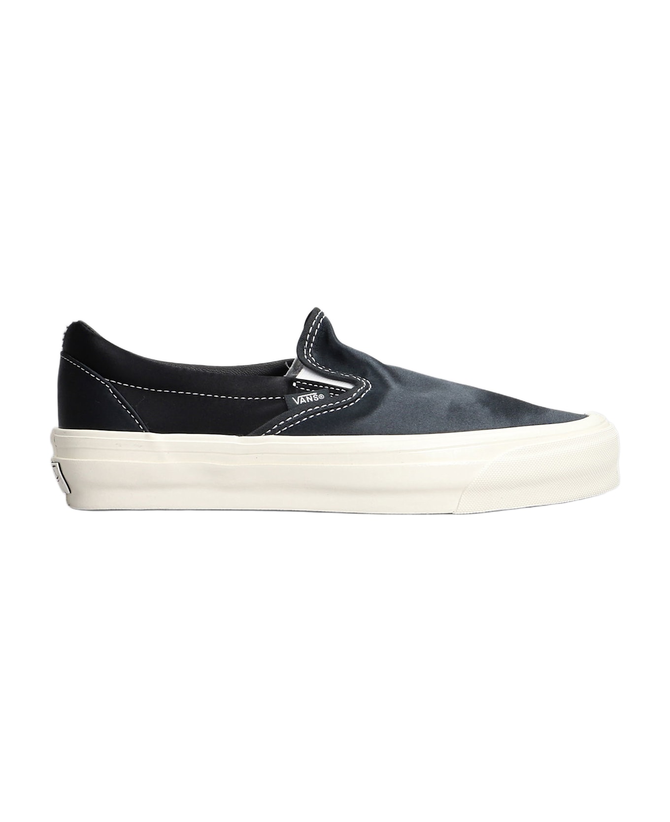 Vans Lx Slip-on Reissue98 Sneakers In Black Satin - black