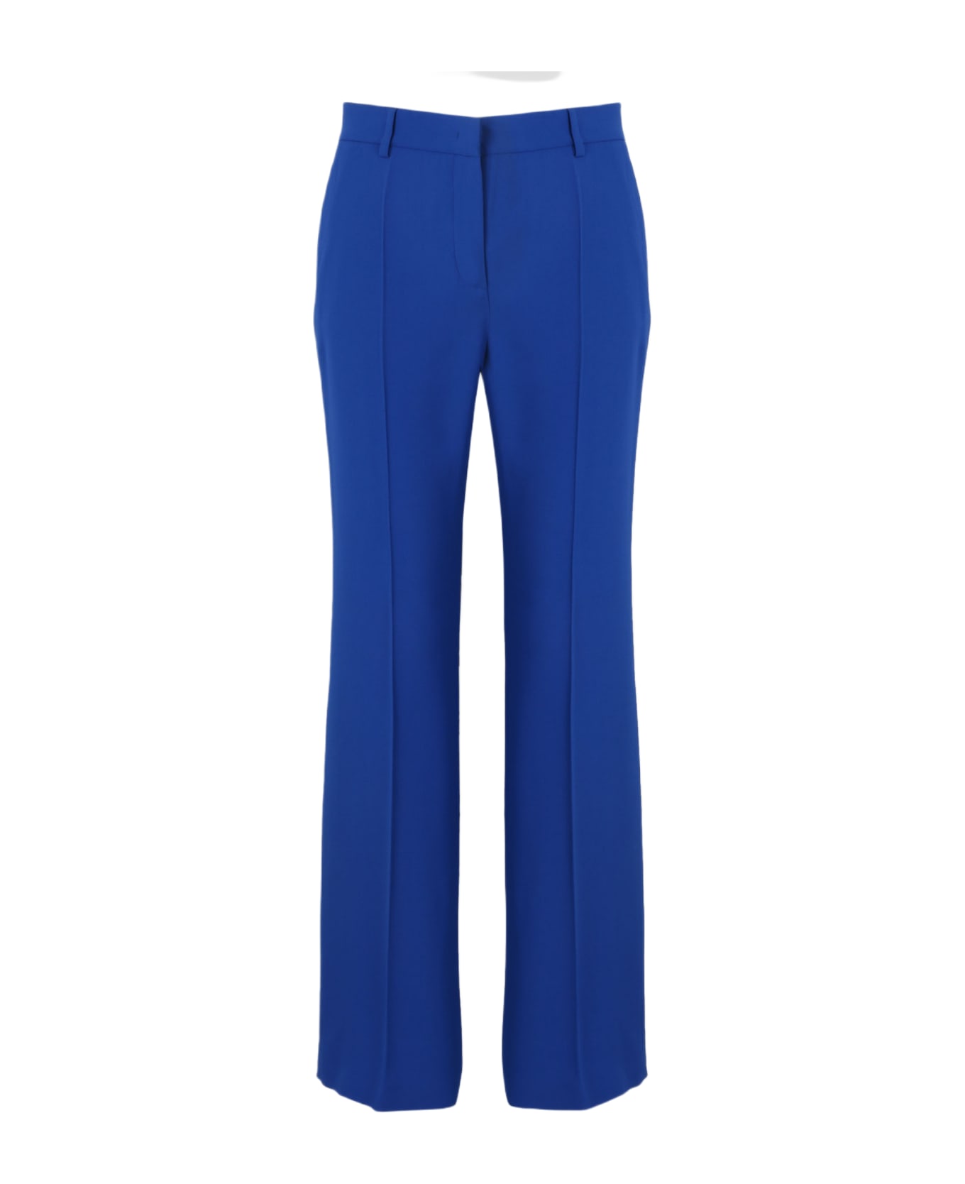Alberta Ferretti Tailored Enver Satin Trousers - Blue ボトムス