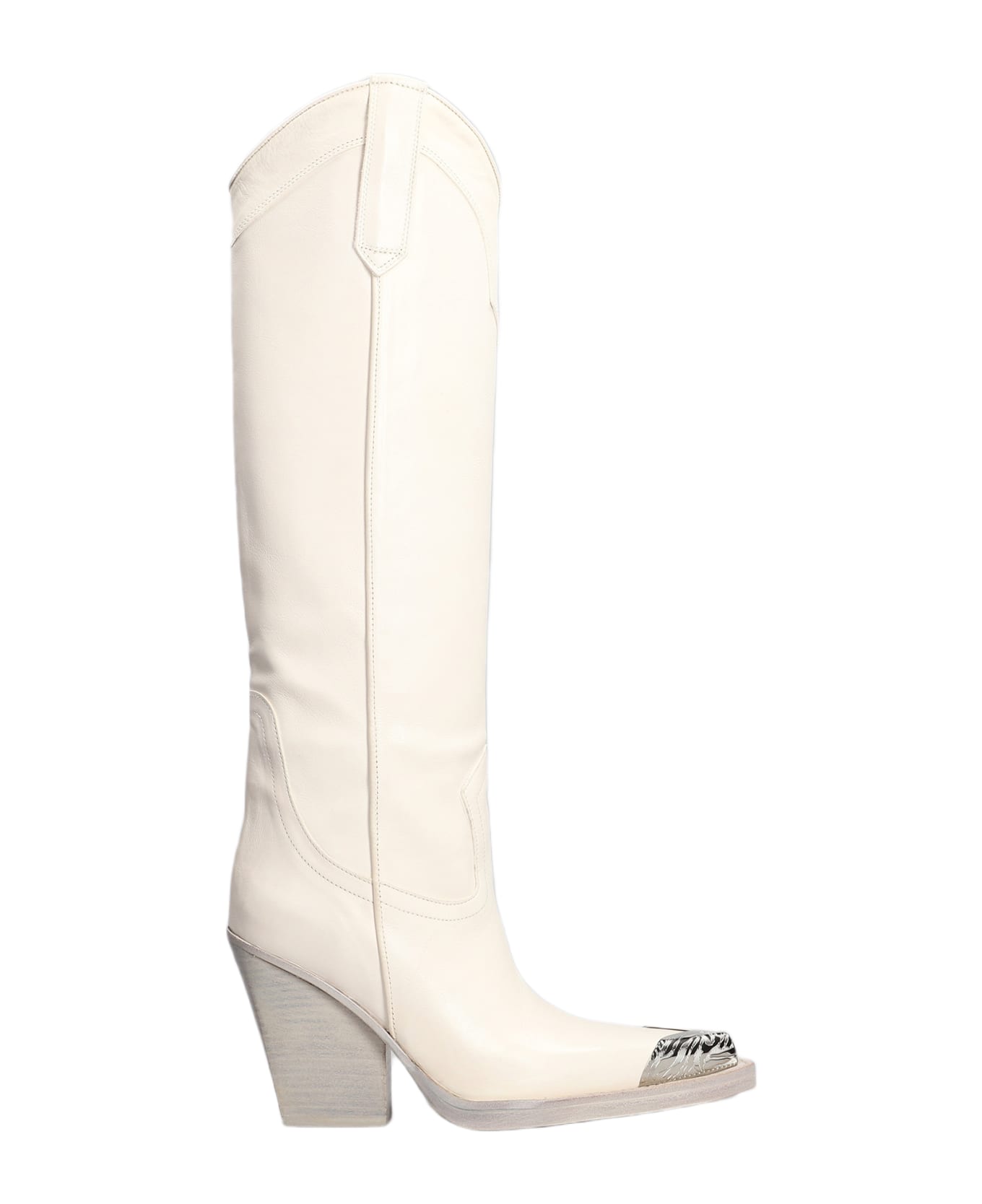 Paris Texas El Dorado Texan Boots In White Leather - white