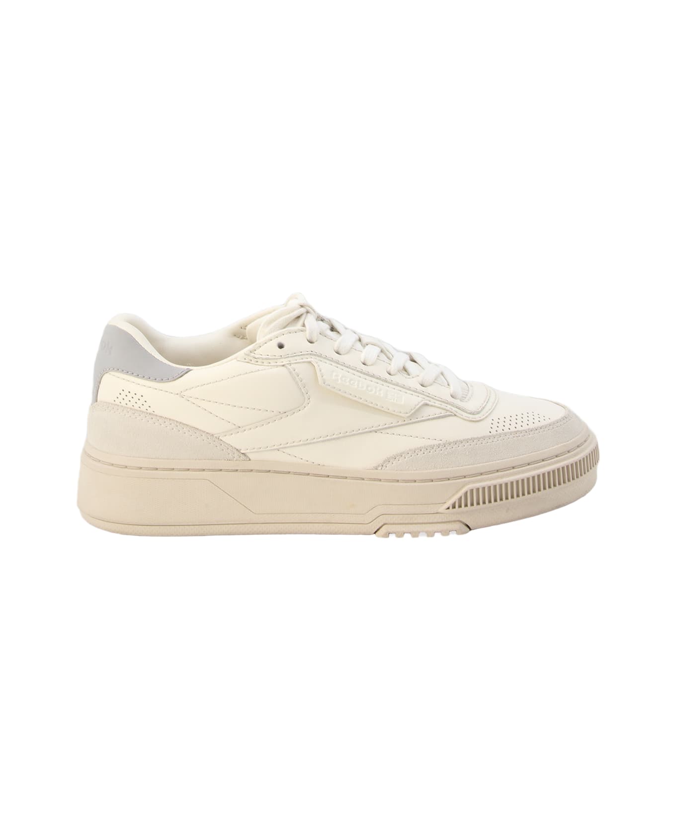 Reebok White And Grey Leather C Ltd Sneakers - White スニーカー