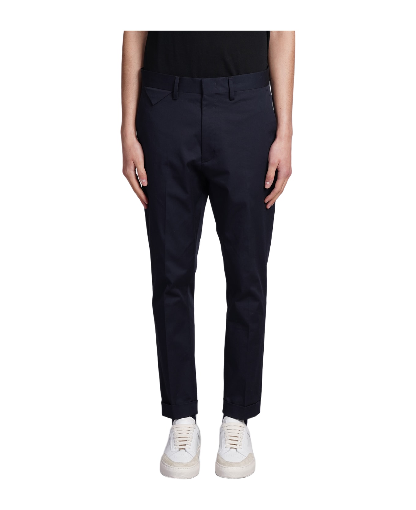 Low Brand Cooper T1.7 Pants In Blue Cotton - blue