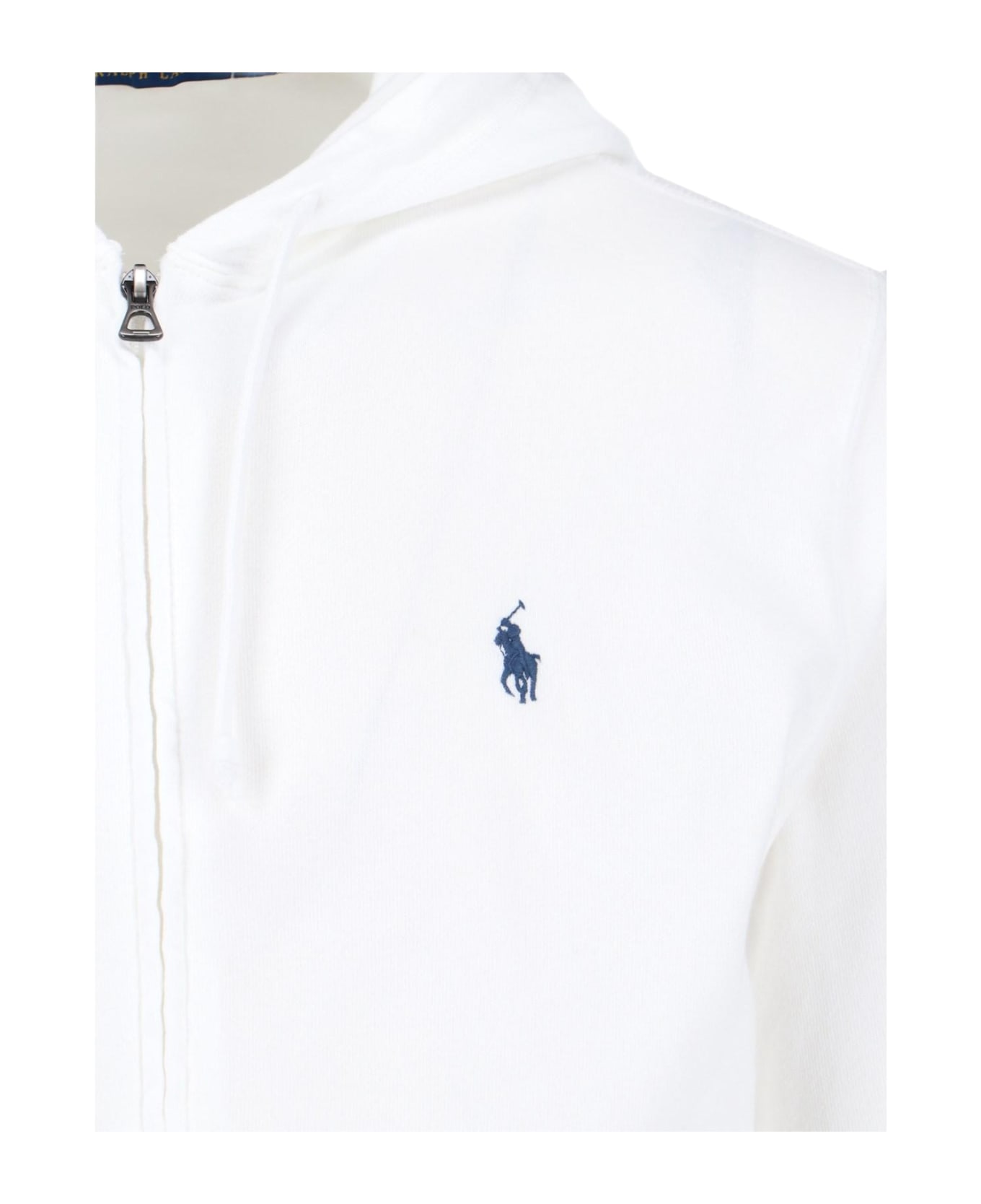 Ralph Lauren Zipped Sweatshirt - white フリース