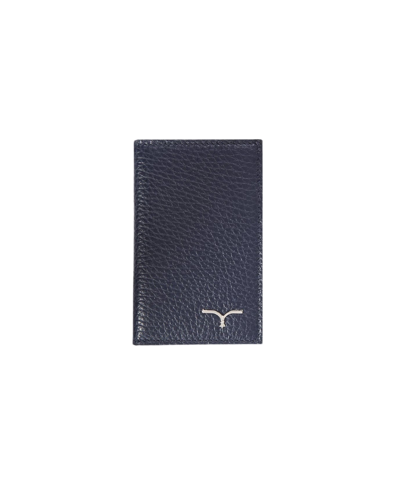Larusmiani Vertical Card Holder St.moritz Wallet - Blue