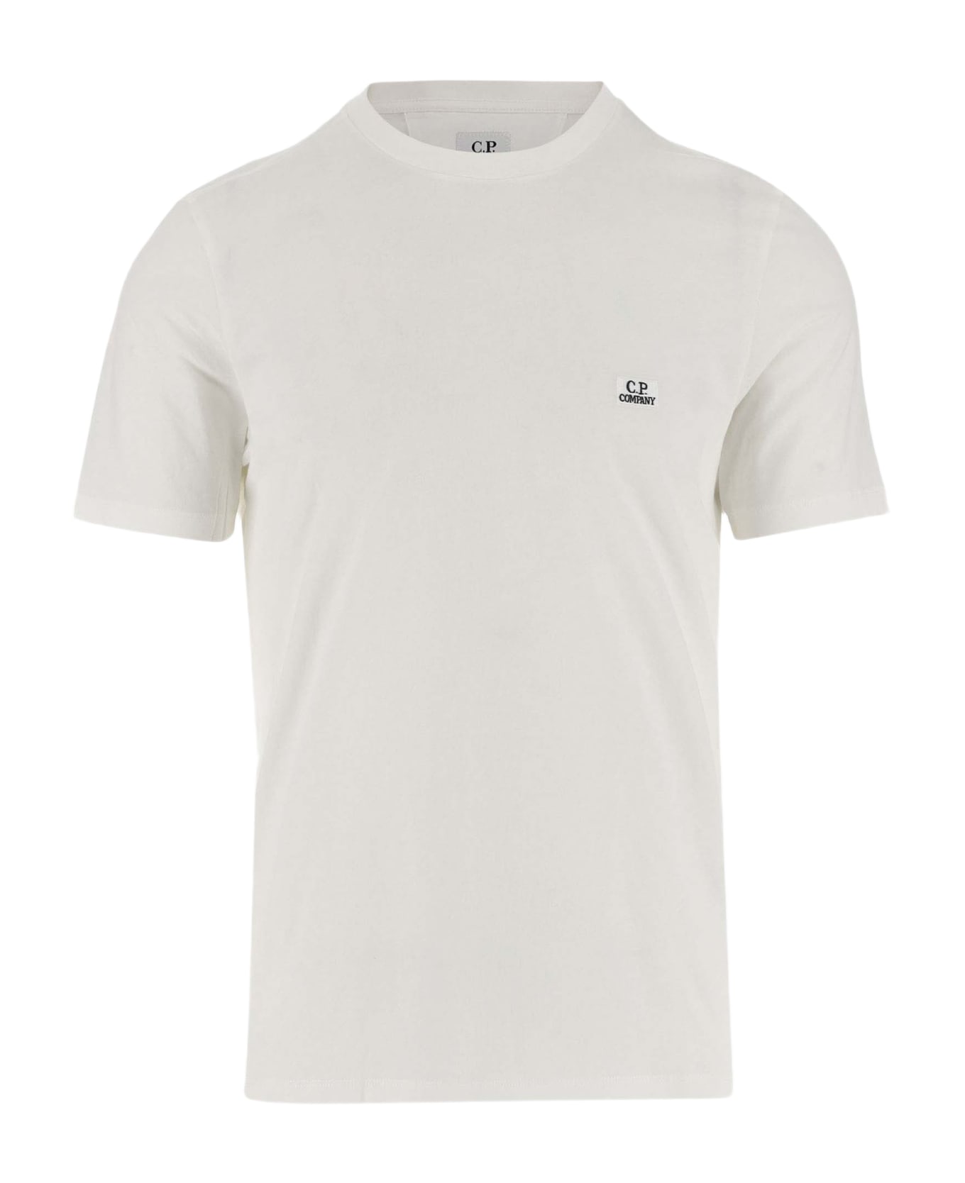 C.P. Company Cotton T-shirt With Logo - GAUZE WHITE