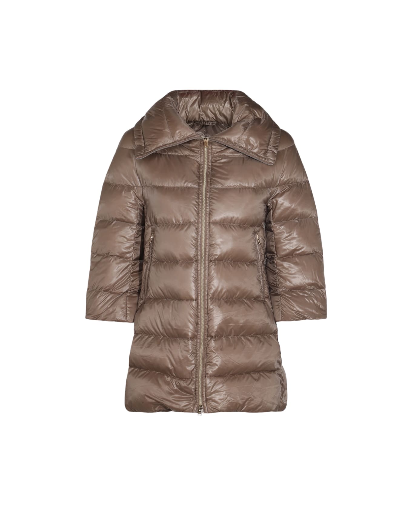 Herno Beige Down Jacket - Dove Grey