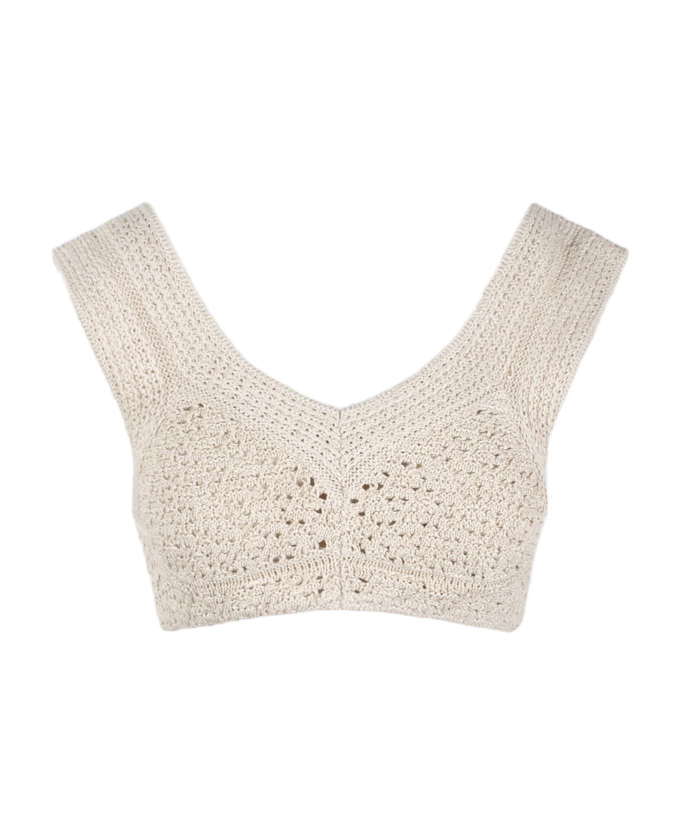 Bottega Veneta Cotton Crochet Bra - Nude & Neutrals ブラジャー