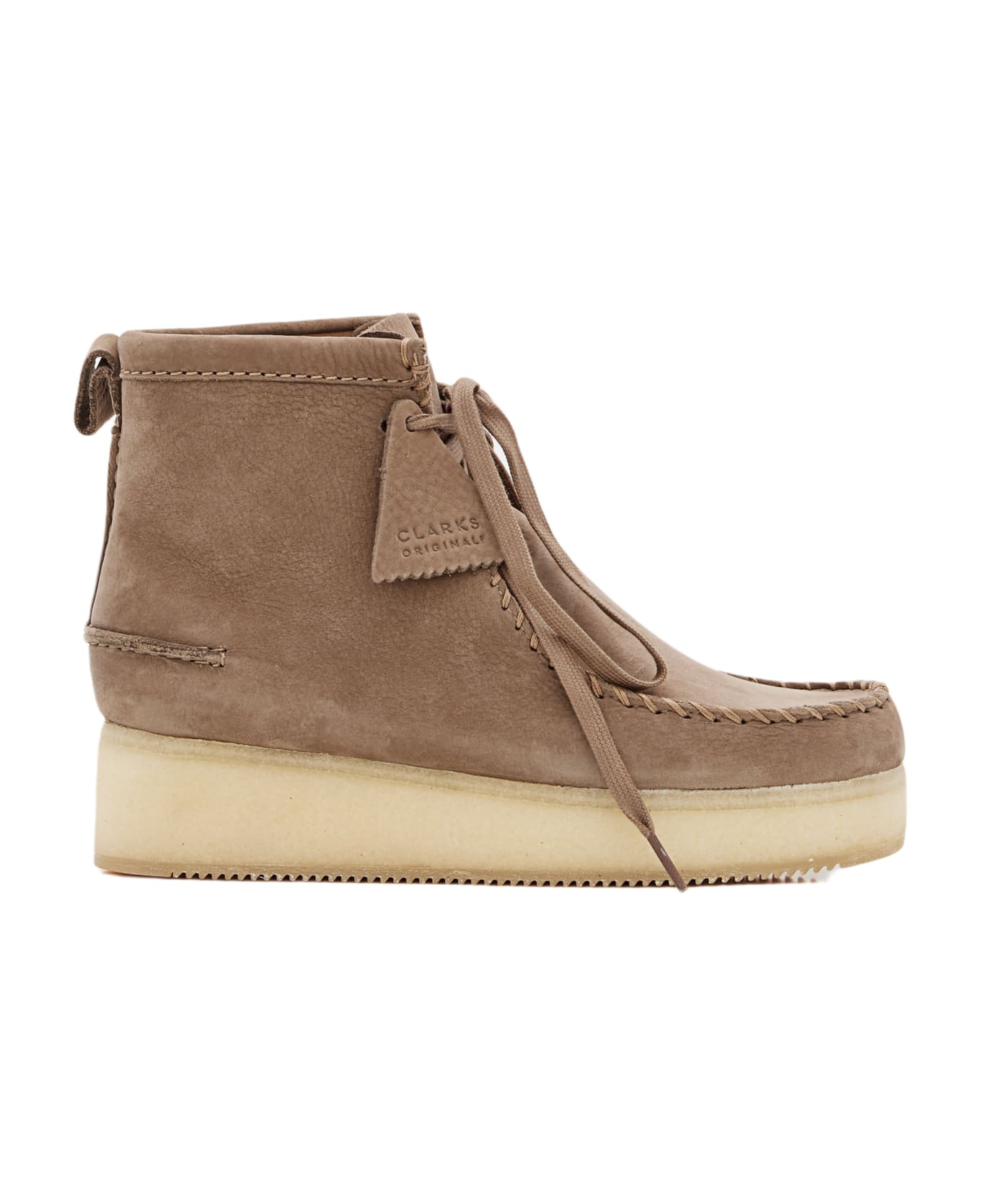 Clarks Wallabee Craft Laced Boots - Brown