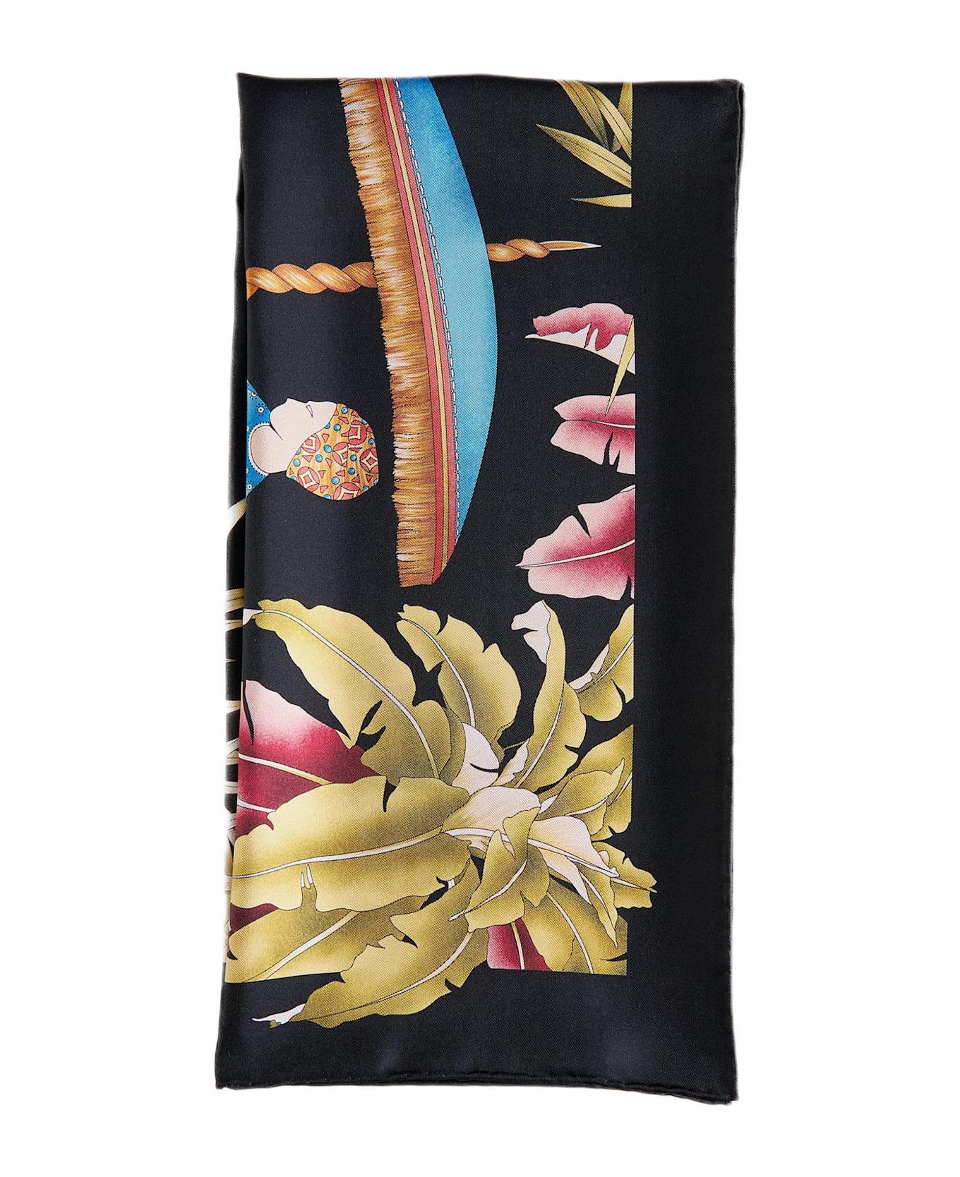 Ferragamo India Print Silk Scarf - Black