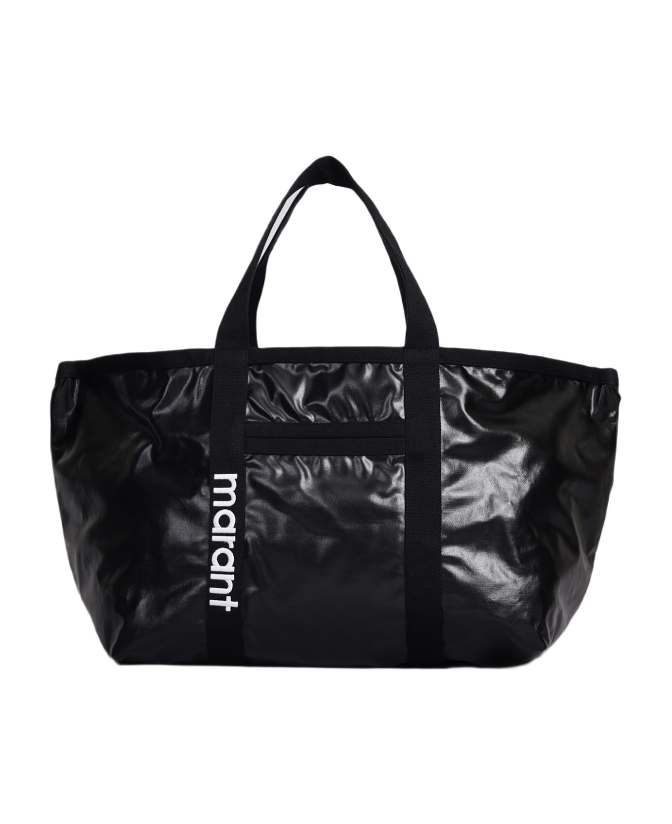 Isabel Marant Warden Tote In Black Cotton - black