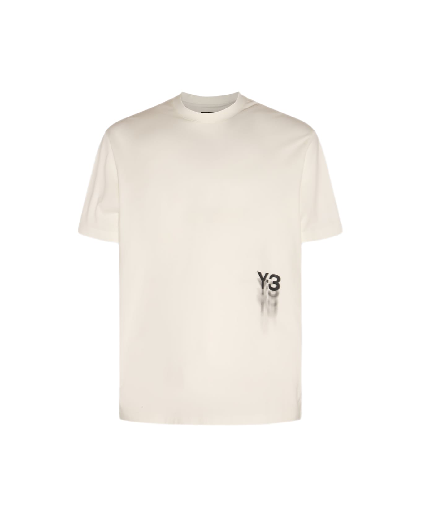 Y-3 Off White Cotton T-shirt - Beige Tシャツ