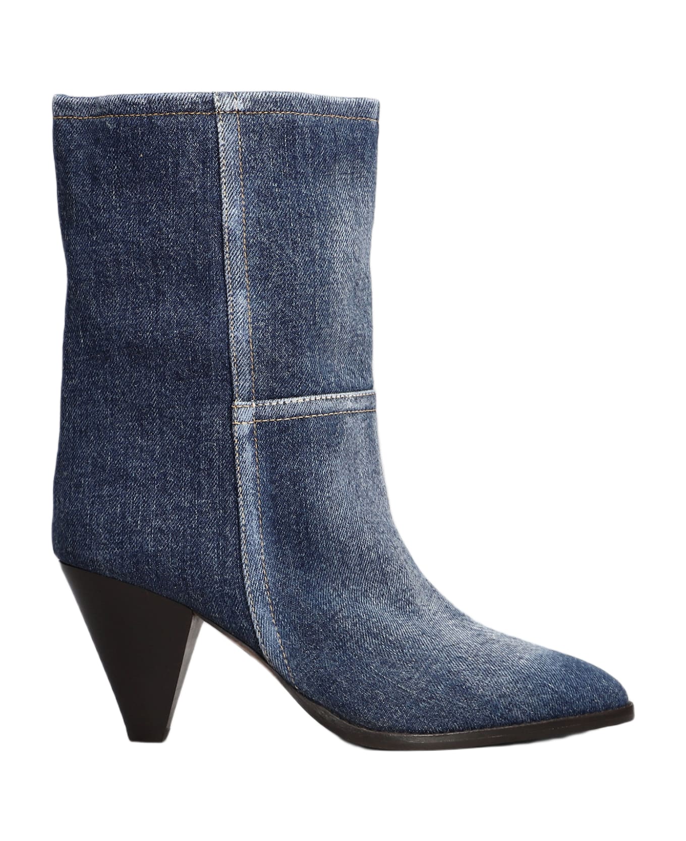Isabel Marant Rouxa High Heels Ankle Boots - WASHED BLUE