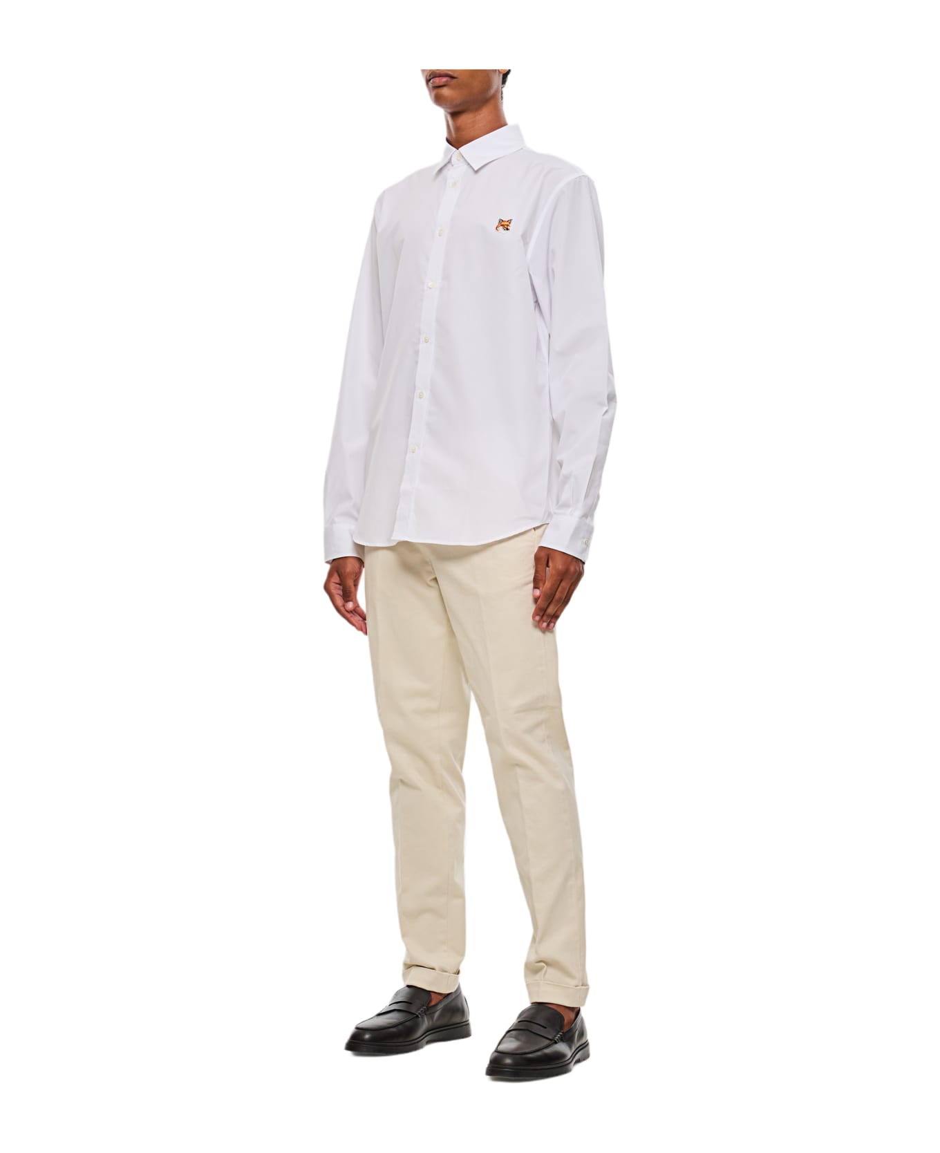 Maison Kitsuné Fox Head Classic Shirt - WHITE