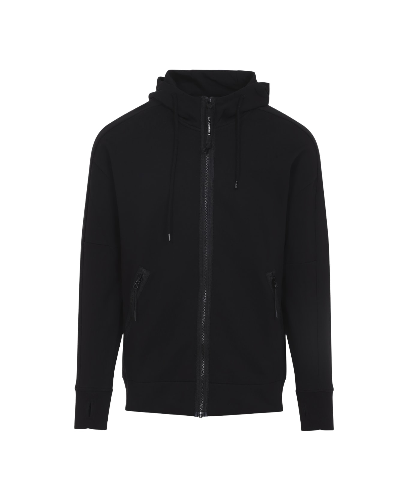 C.P. Company Open Hoodie - Black