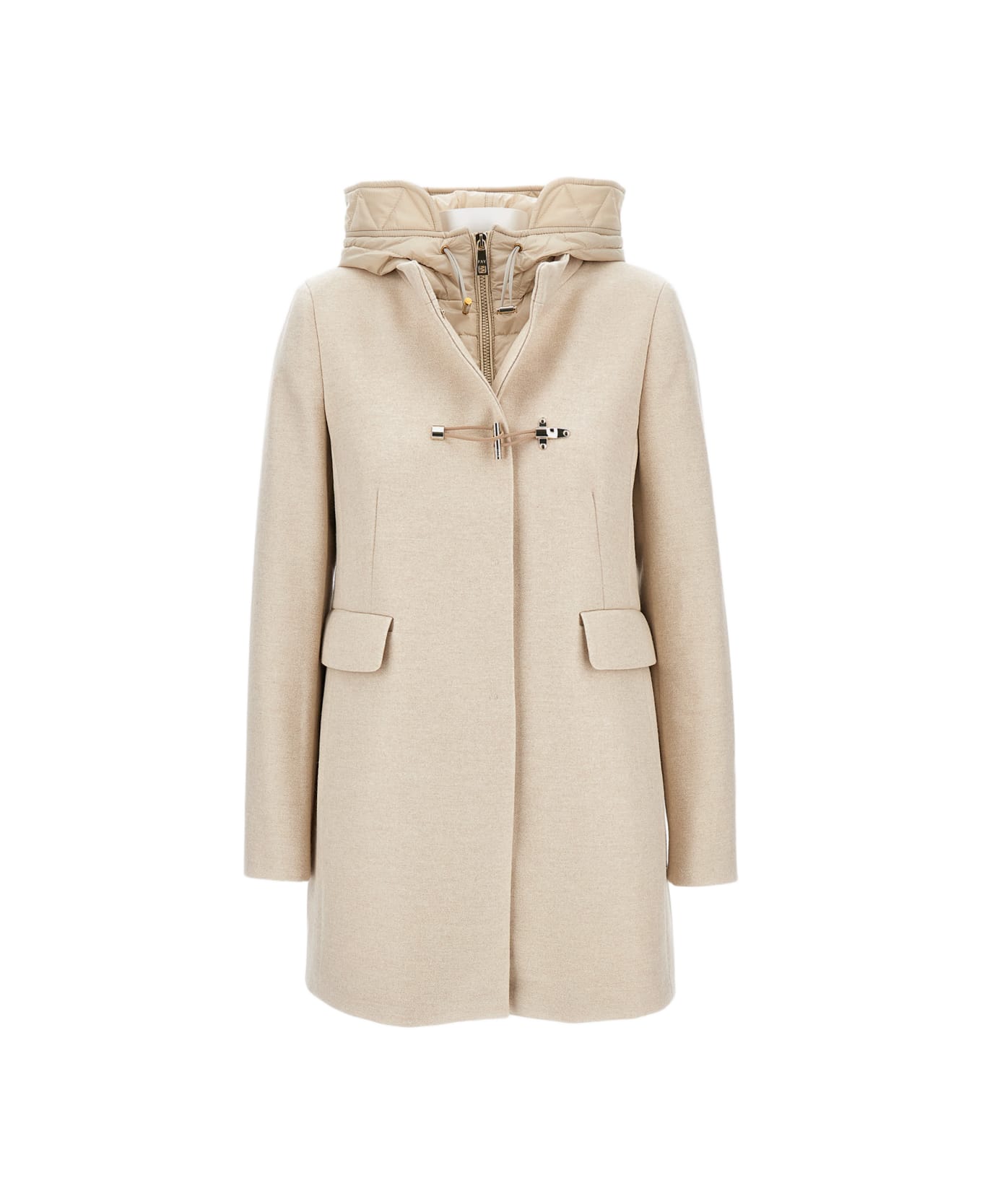 Fay Toggle Coat - White