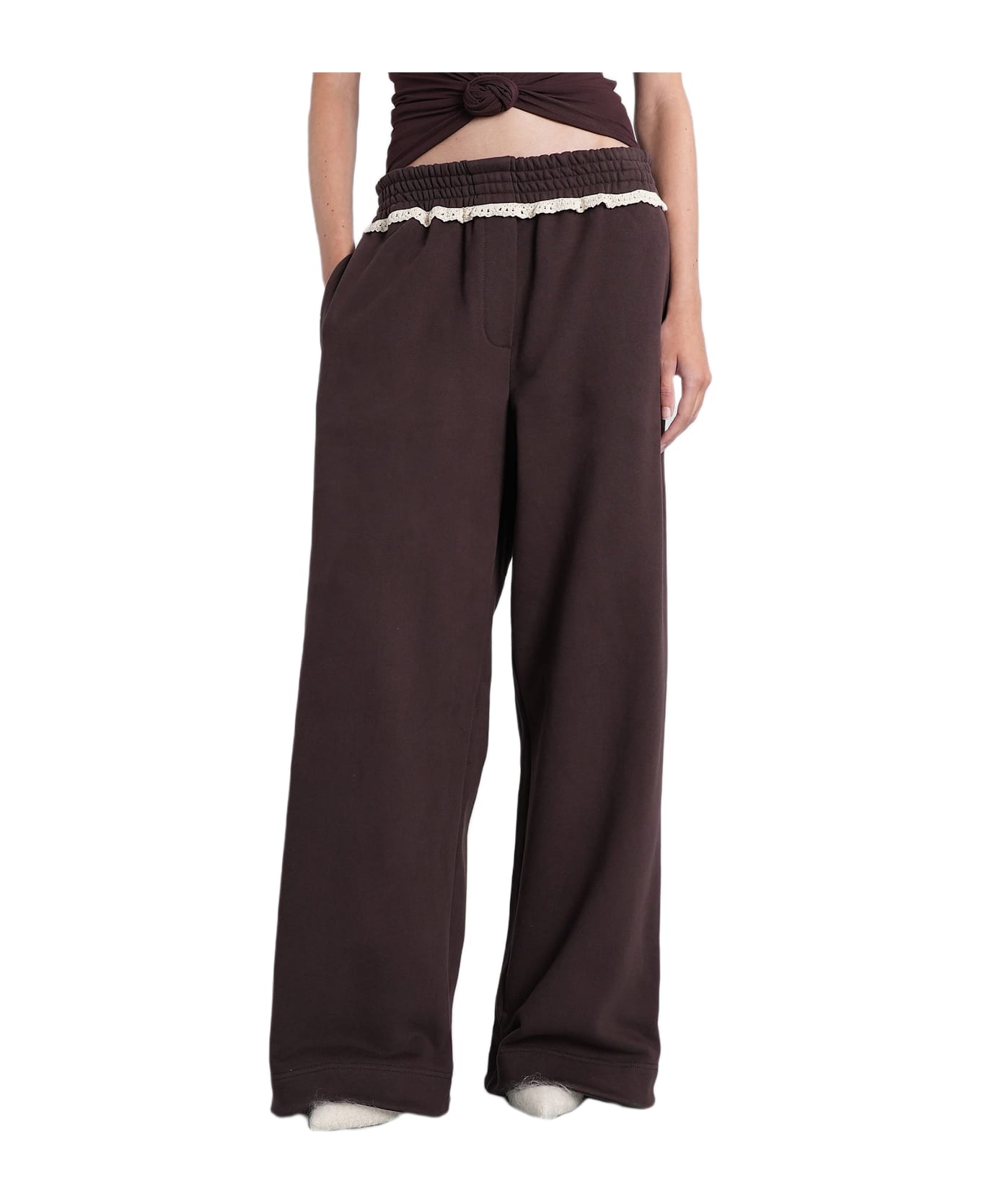 Magda Butrym Pants 06 Pants In Brown Cotton - brown