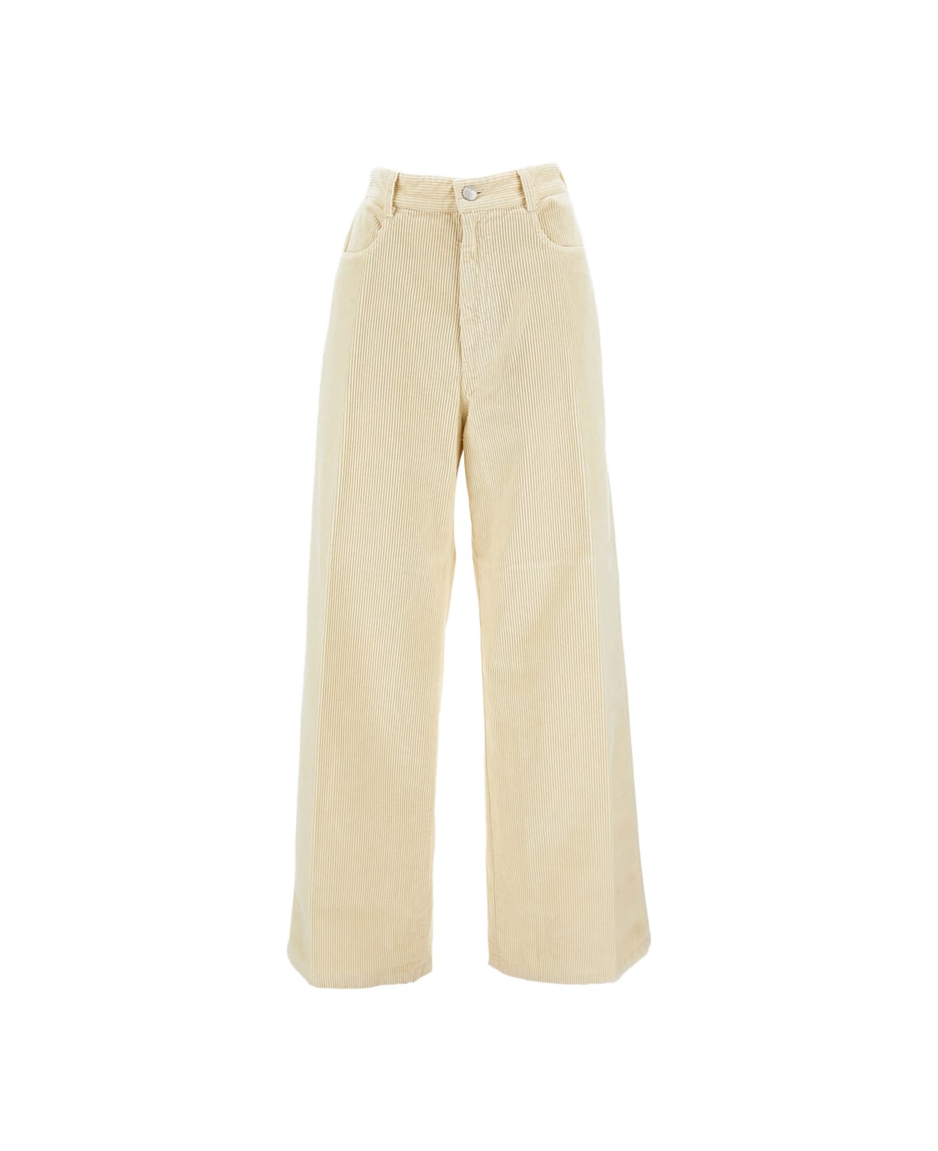 Cellar Door Ribbed Trousers - White