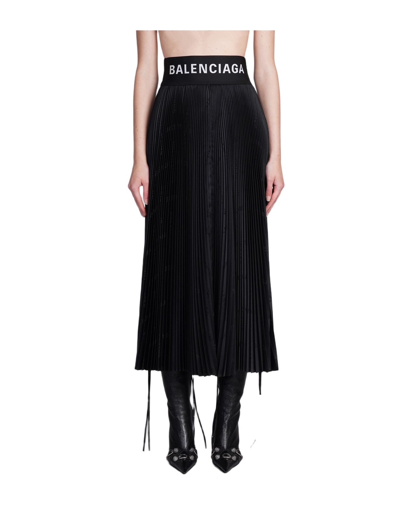 Balenciaga Skirt In Black Polyester - black スカート