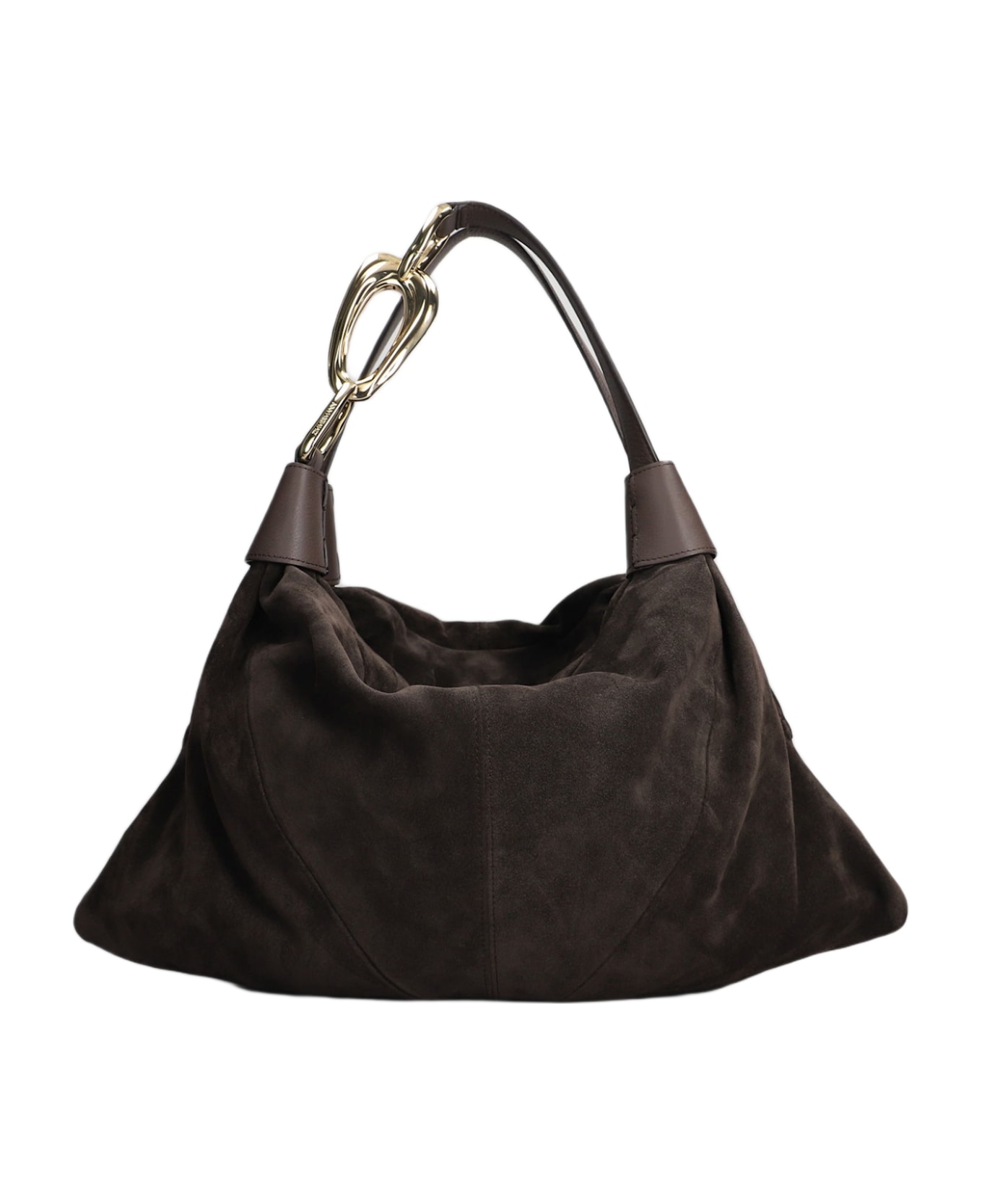 Zimmermann Trampoline Small Shoulder Bag In Brown Suede - brown