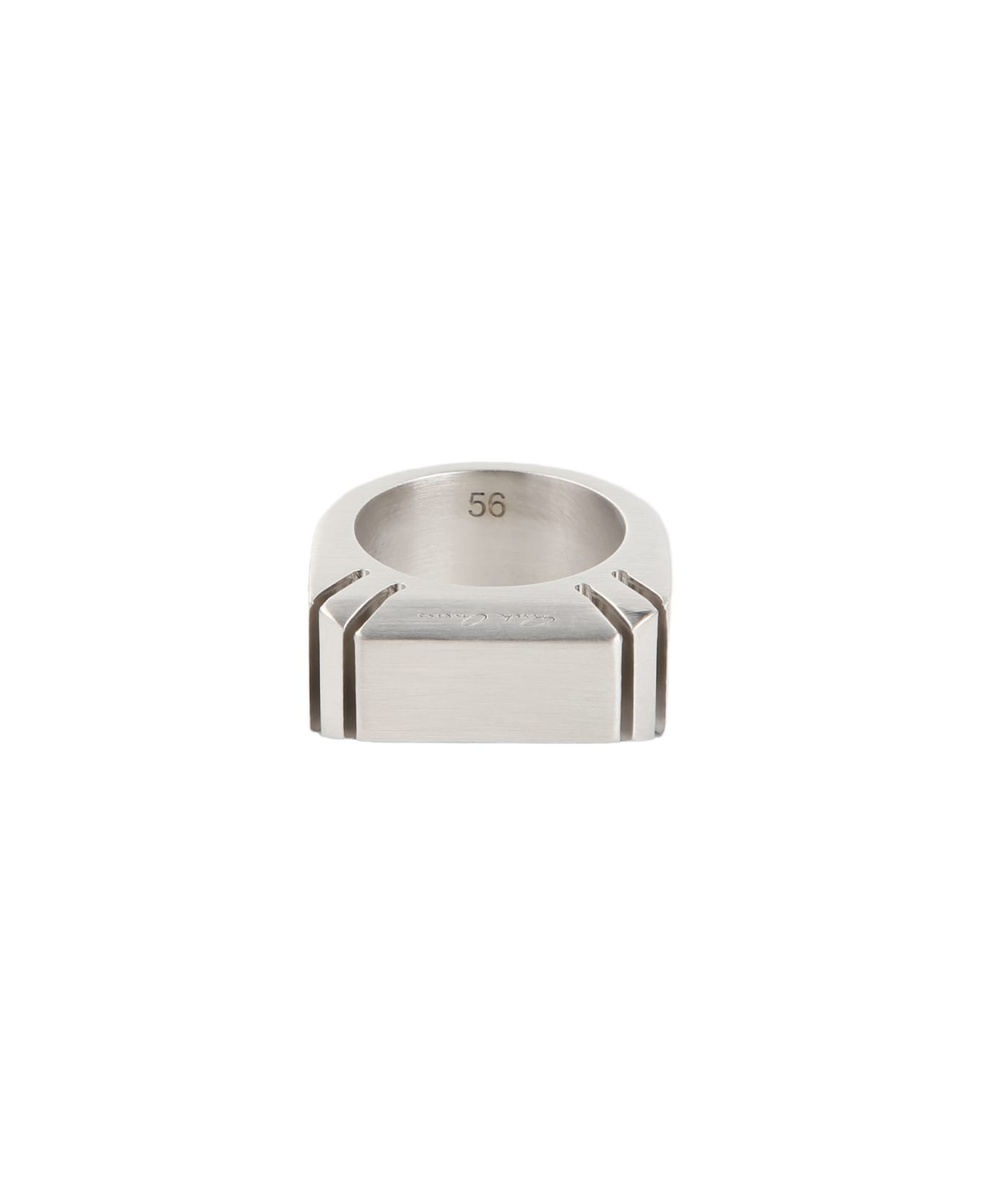 Rick Owens Cut Beveled Ring - Palladio
