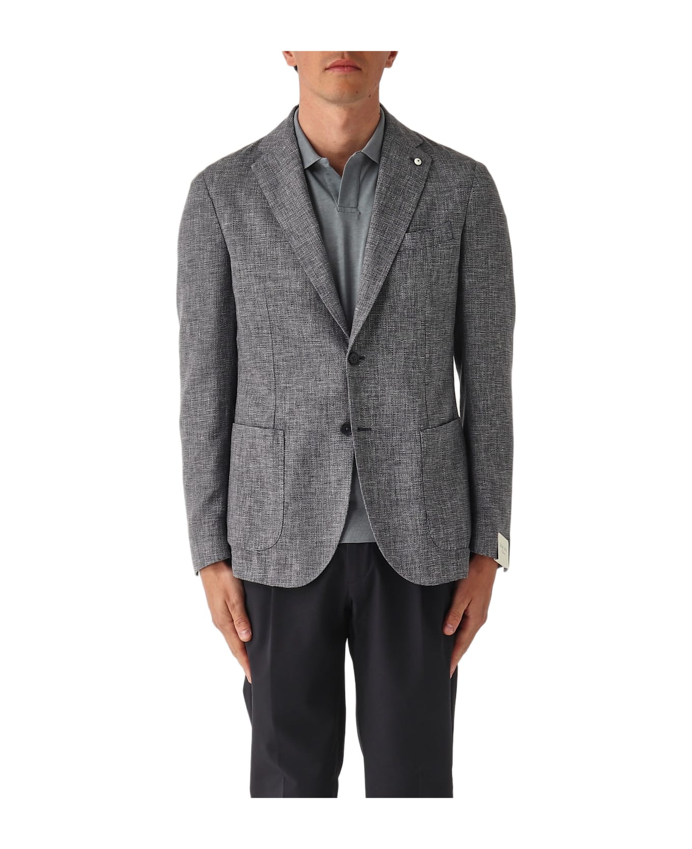 L.B.M. 1911 Giacca Drop S Regolare Rever Lancia Blazer - BLU-BIANCO