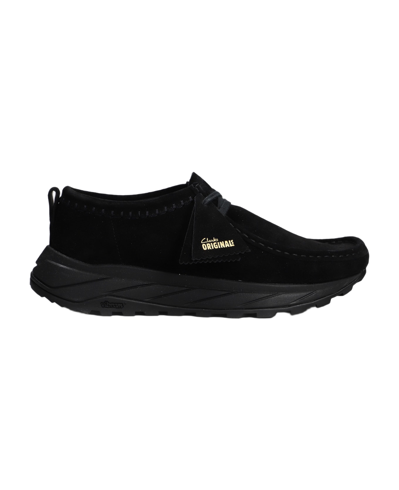 Clarks Walla Eden Lo Sneakers In Black Suede - black
