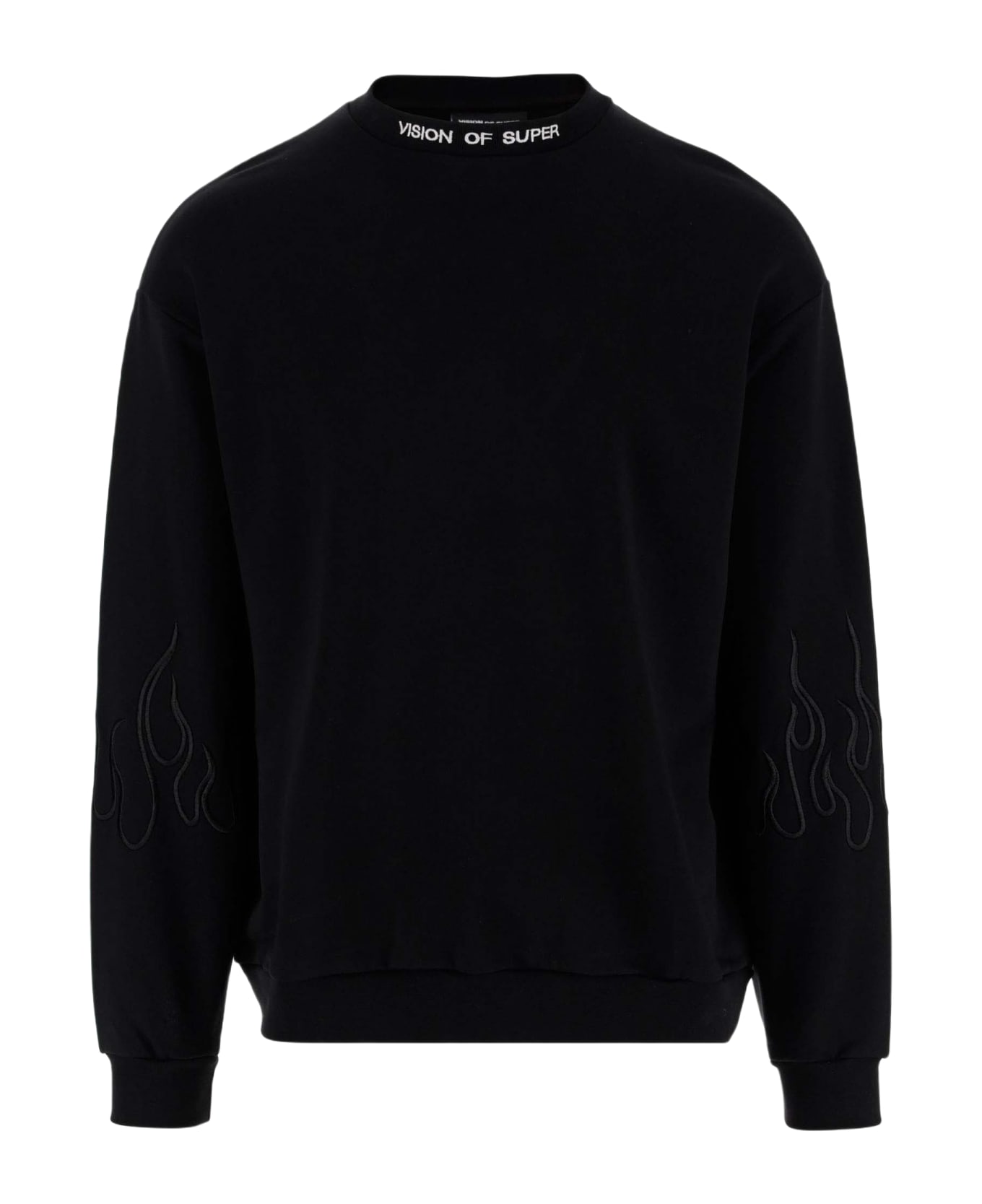 Vision of Super Logo Cotton Sweatshirt - Black