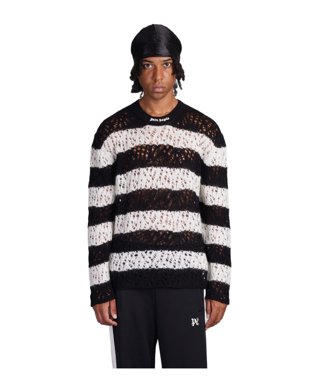 Palm Angels Knitwear In Black Wool - black