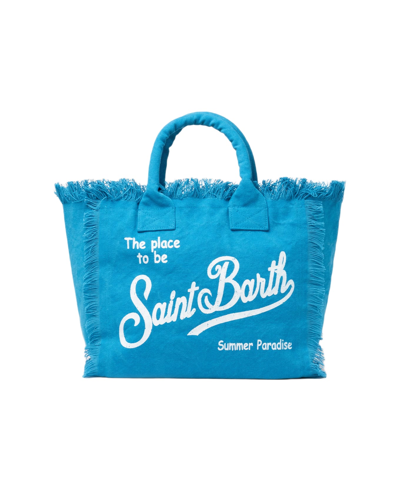 MC2 Saint Barth Light Blue Cotton Canvas Vanity Tote Bag - SKY