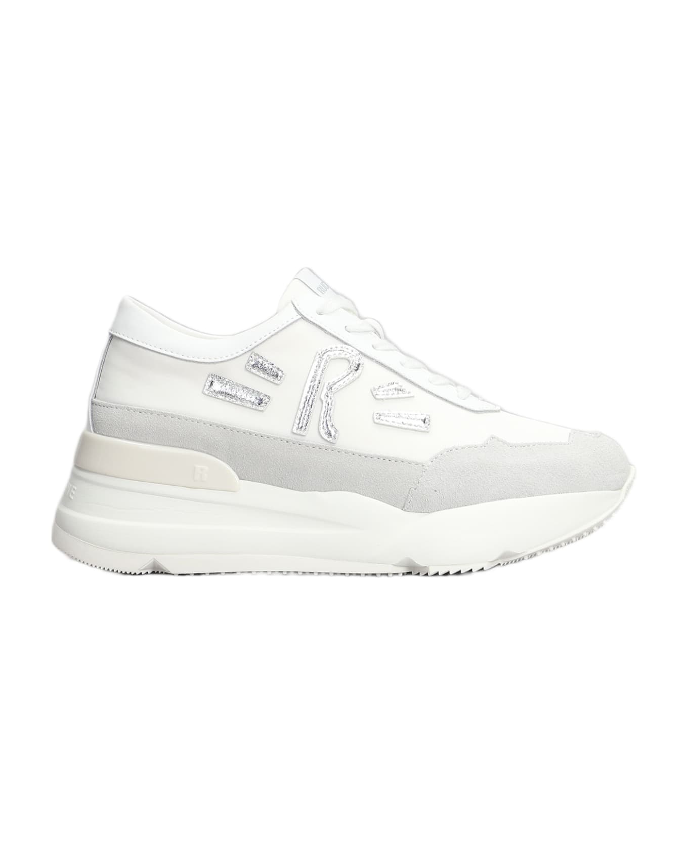 Ruco Line R-evolve Sneakers In White Suede And Leather - white