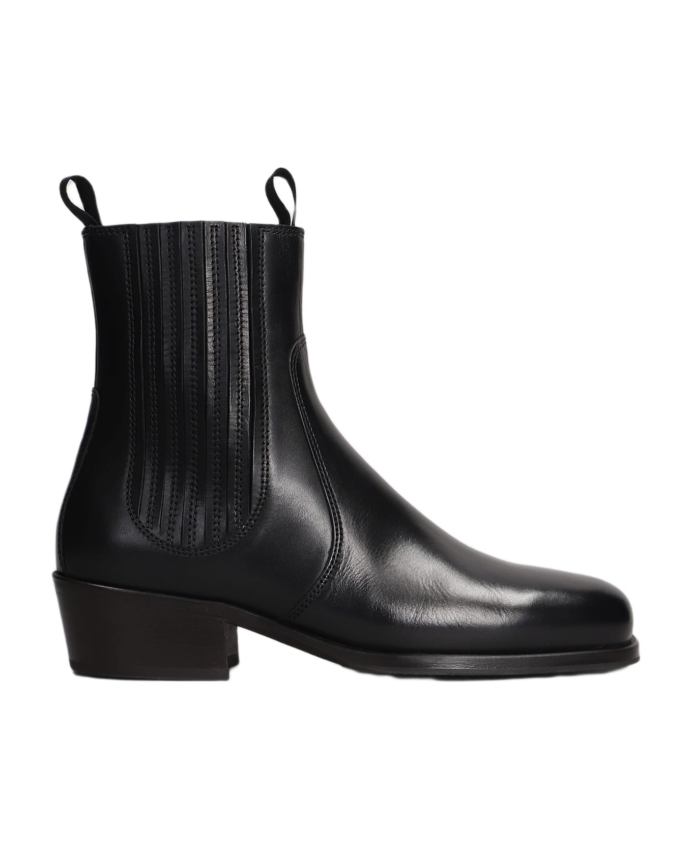 Lemaire Ankle Boots In Black Leather - black