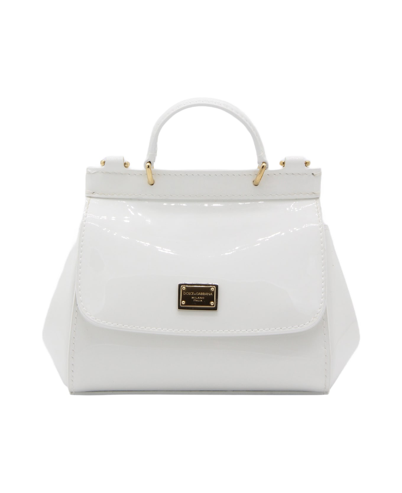 Dolce 
Gabbana Milk Leather Sicily Mini Tote Bag - Latte