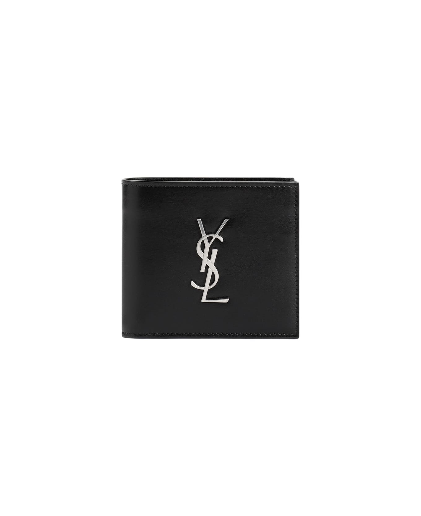Saint Laurent Ysl Credit Card Holder - Nero