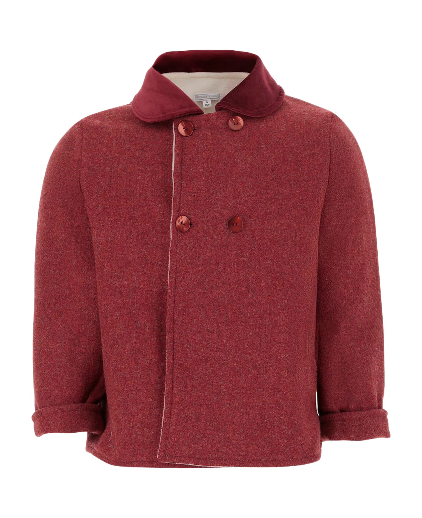 Nicoletta Fanna Wool Coat - Red