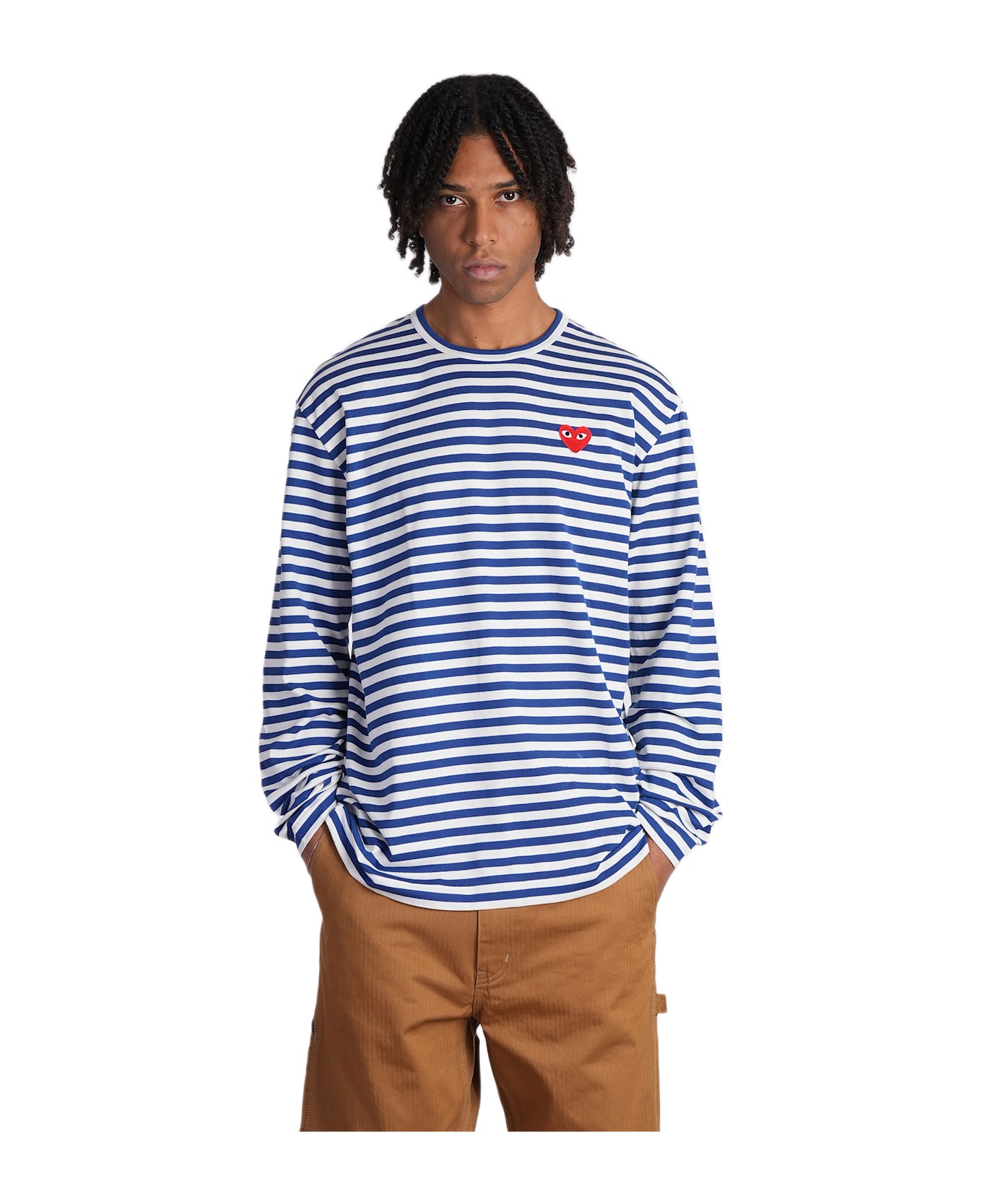 Comme des Garçons Play T-shirt In White Cotton - white