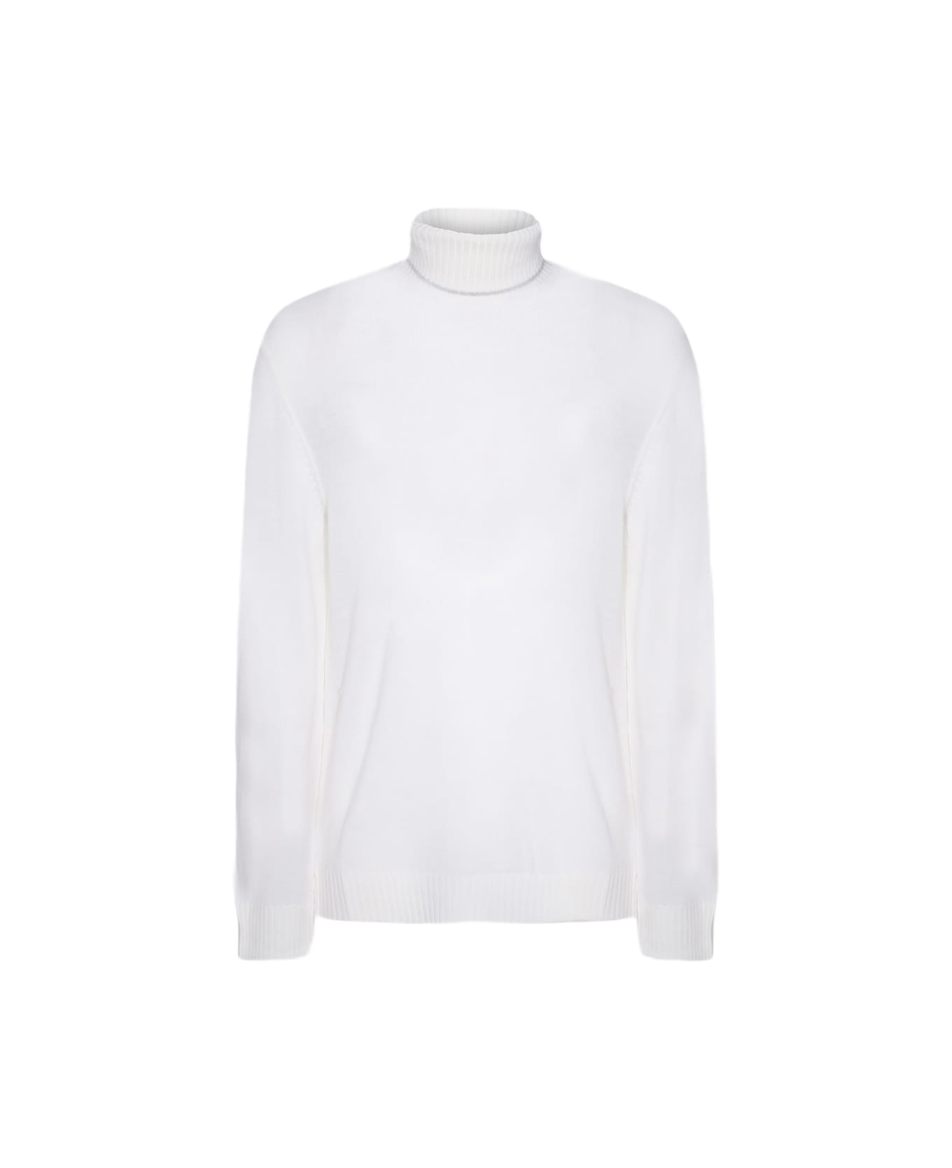 Eleventy White Wool Knitwear - IVORY, LT. GRAY