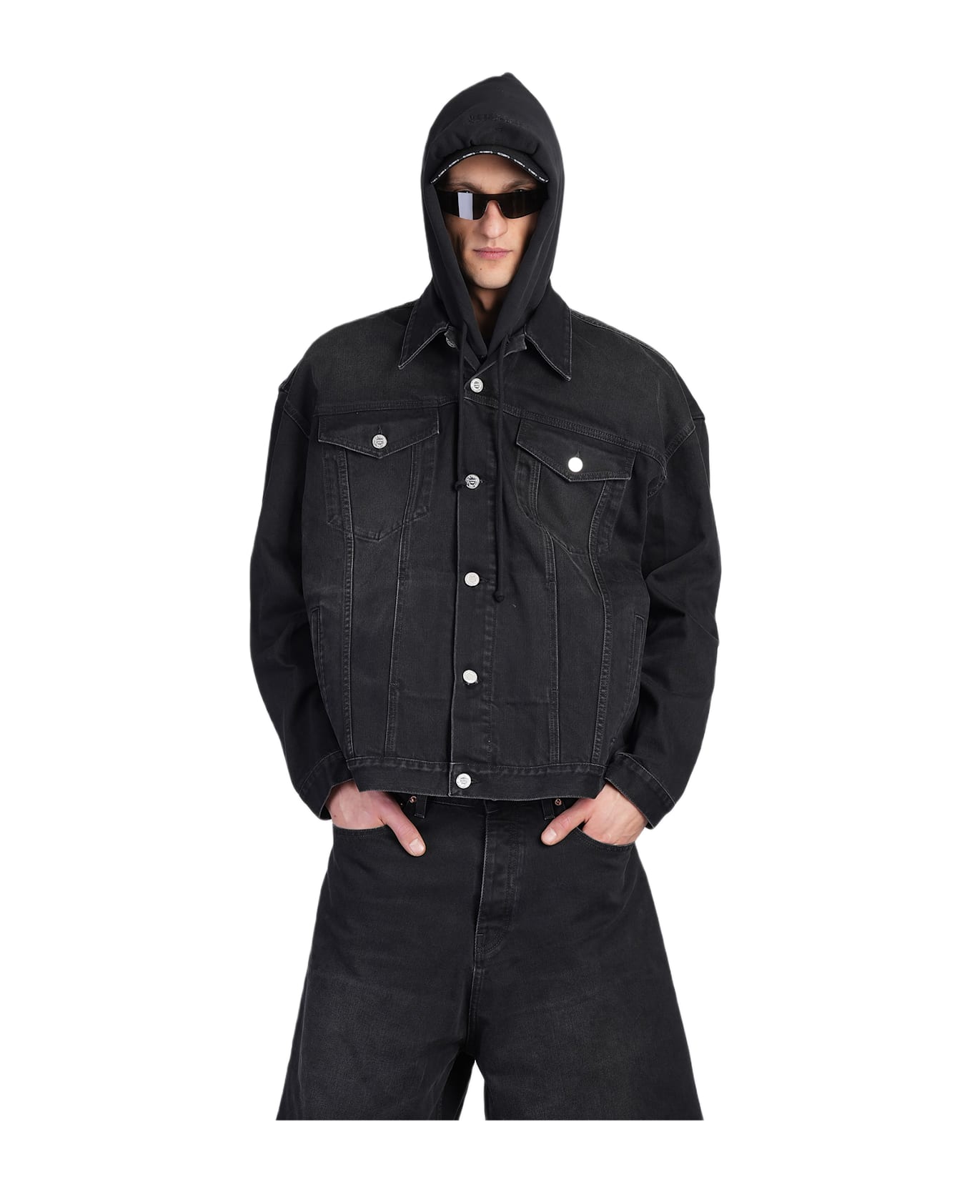VETEMENTS Denim Jackets In Black Denim - black