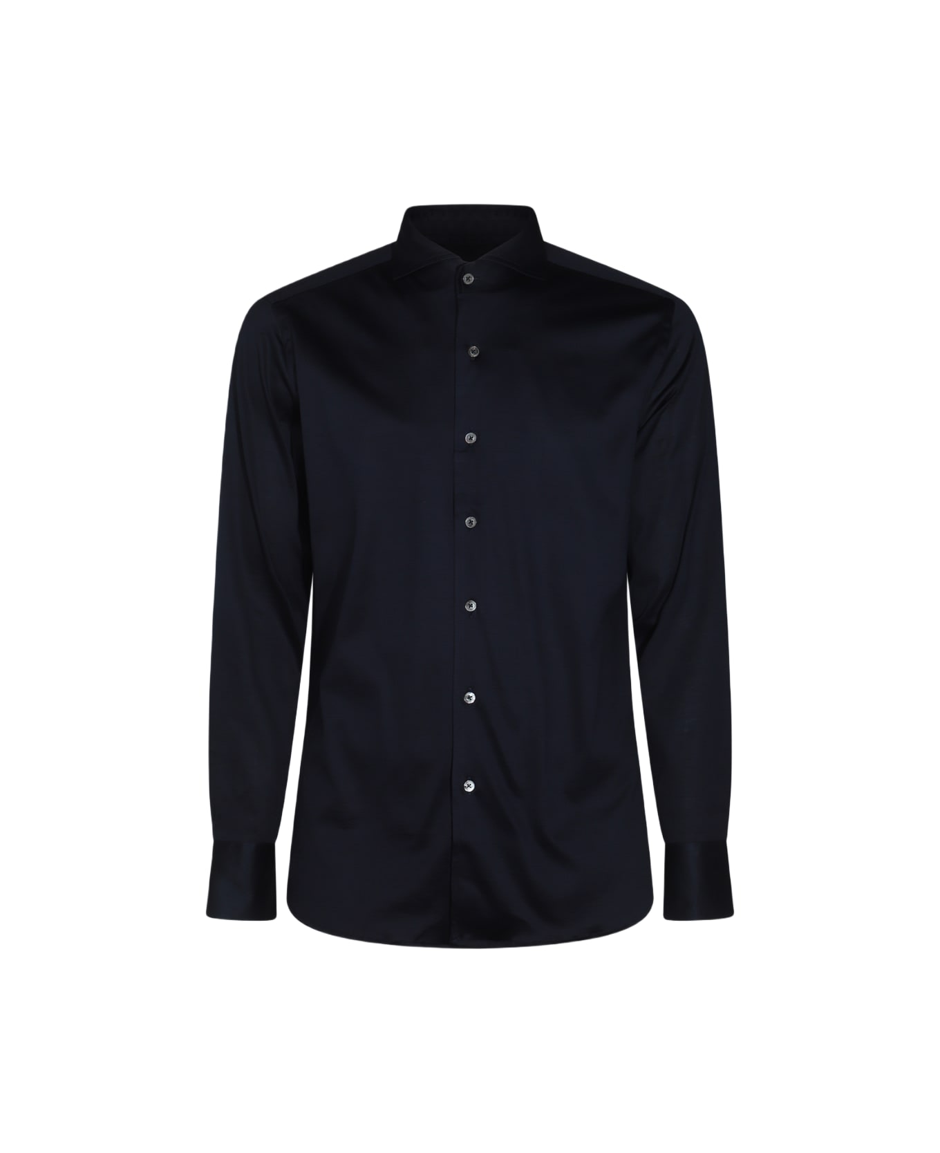 Canali Black Cotton Shirt