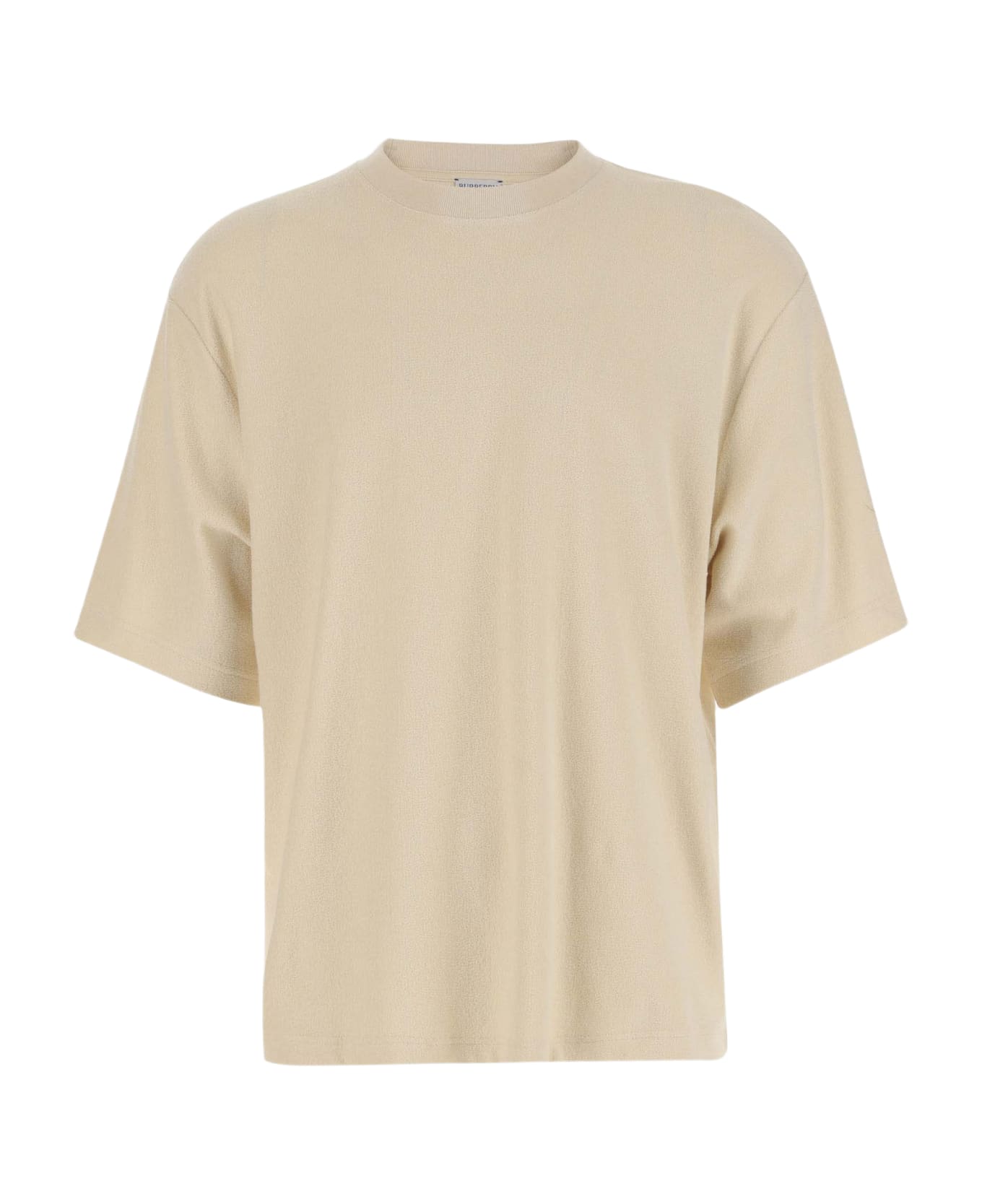 Burberry Cotton Terry T-shirt With Ekd - Yellow