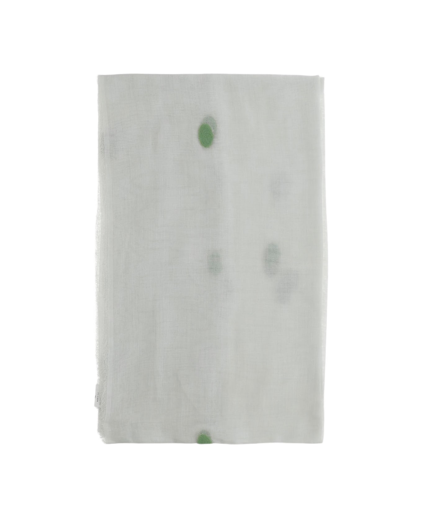 Faliero Sarti New Bonghino Silk Blend Scarf With Polka Dot Pattern - White