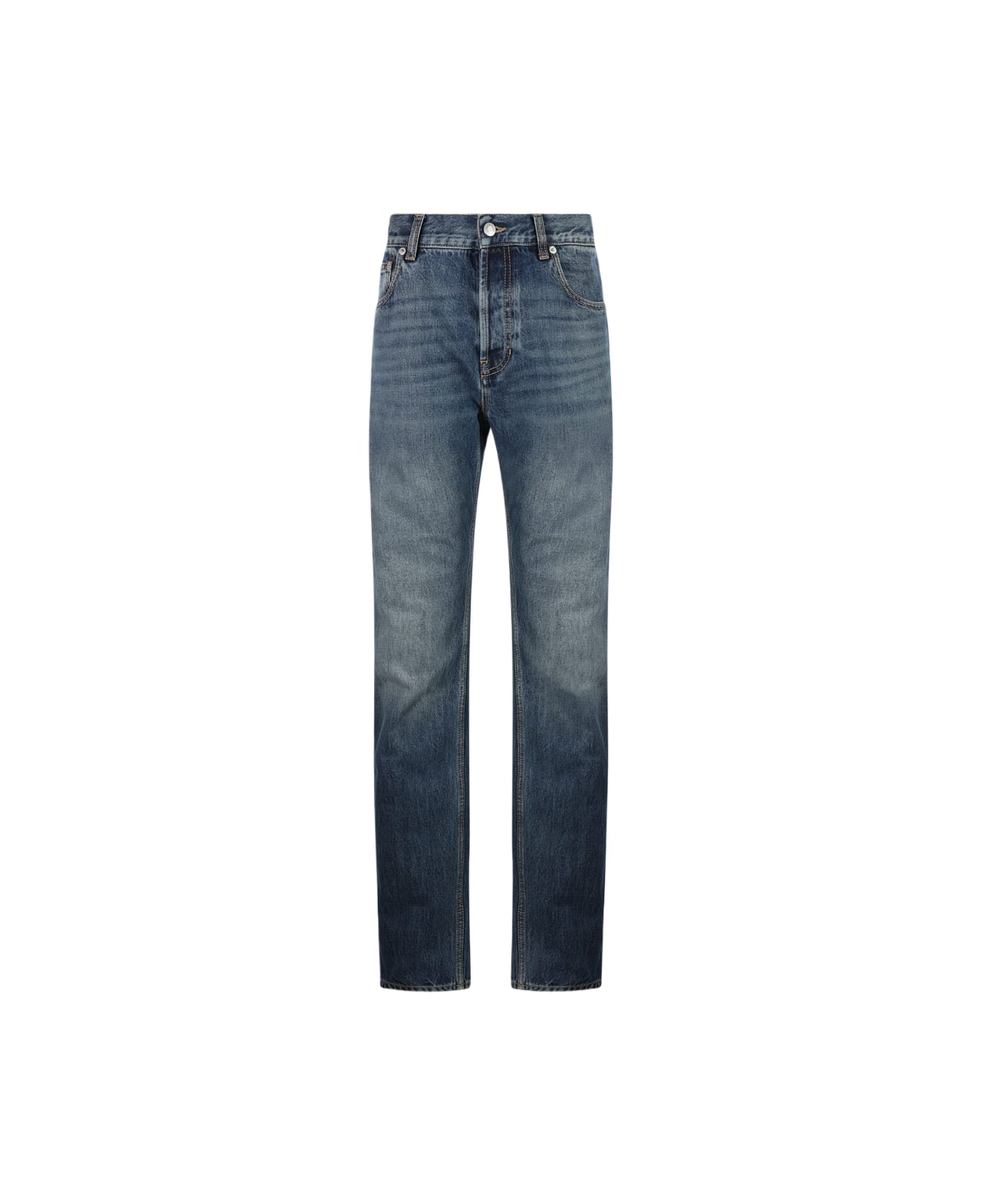 Alexander McQueen Blue Cotton Denim Jeans - Blue